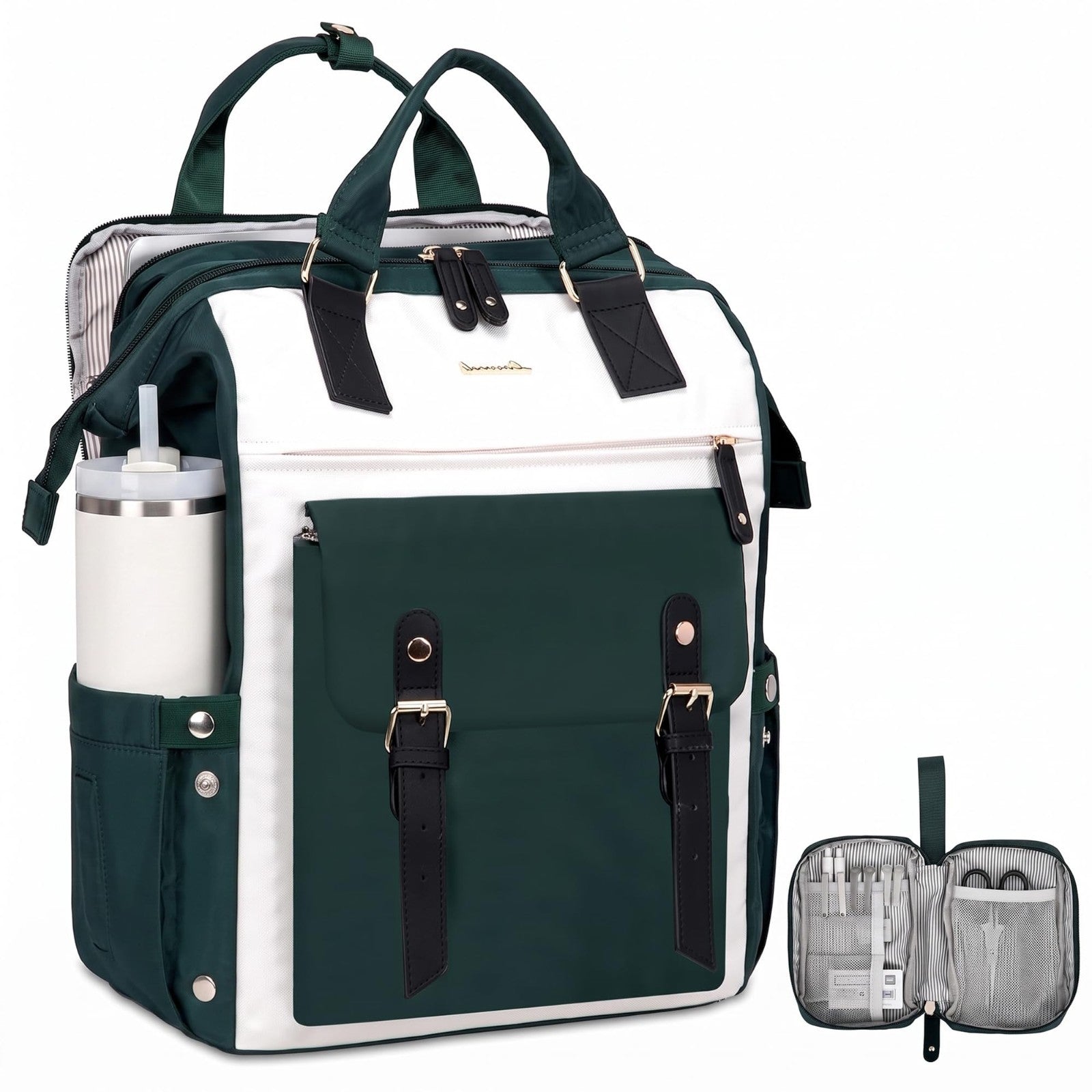 Spacious Water Resistant Laptop Backpack for 17.3" Laptops, Anti Theft Travel Ba1