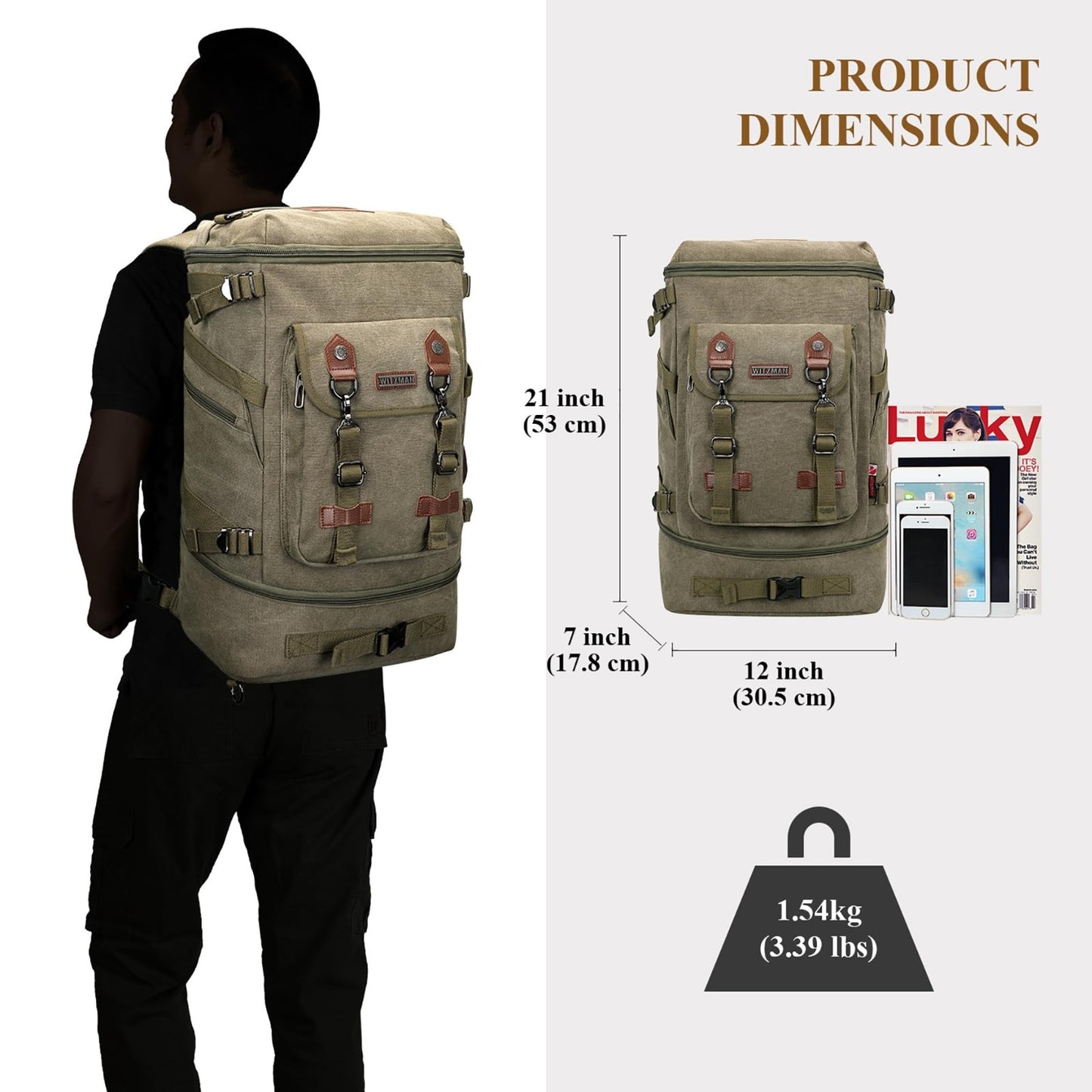 Travel Backpack for Men & Women   Airline Approved Carry On, Durable & Lightweig5