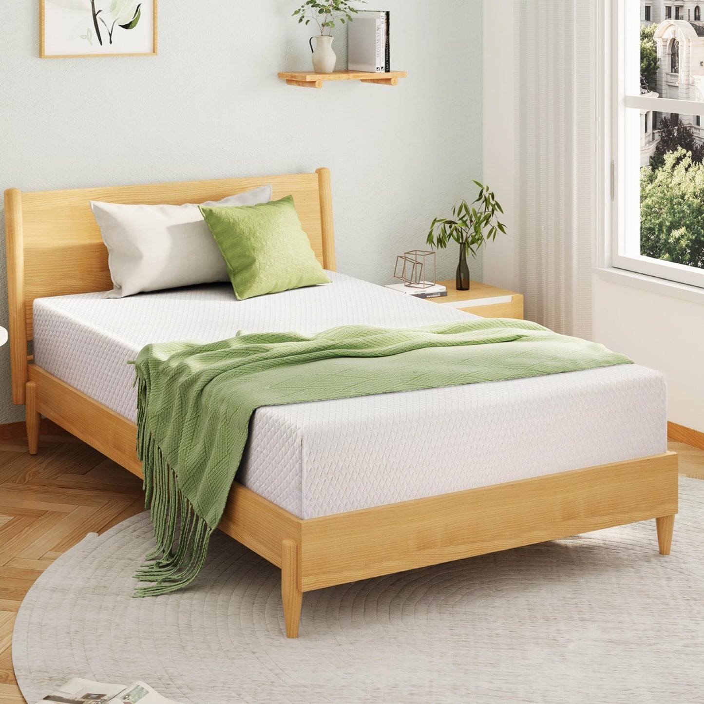 Full Size 10" Memory Foam Mattress in a Box, Cooling Gel, Pressure Relief, Certi1