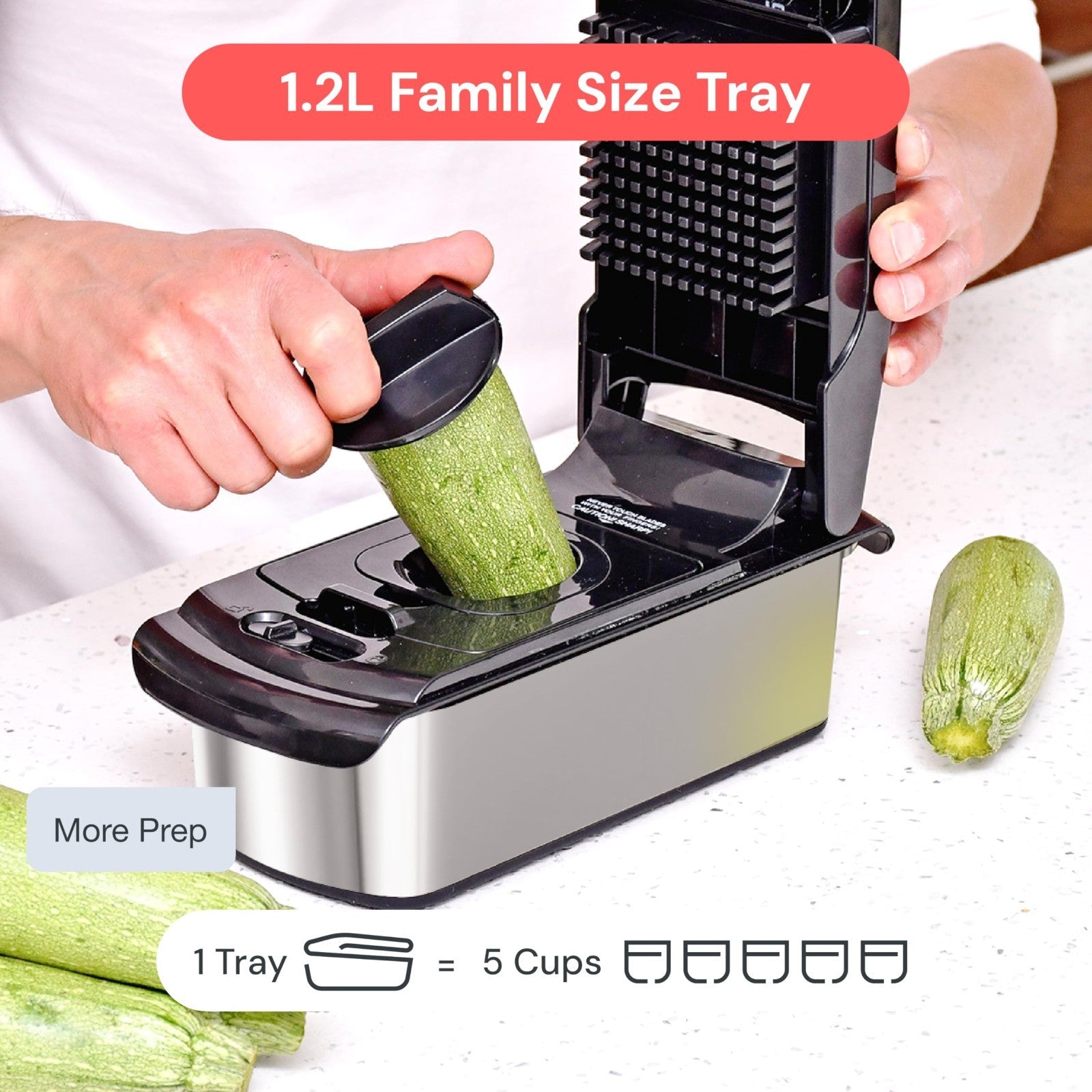 8 in 1 Vegetable Chopper & Mandoline Slicer | Sharp Stainless Steel Blades, Onio4