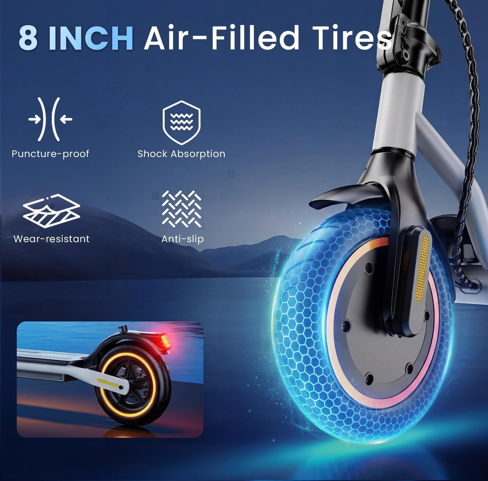 Powerful Electric Scooter for Adults & Teens, 1200W/1000W/500W Motor, 10''/8.5''4
