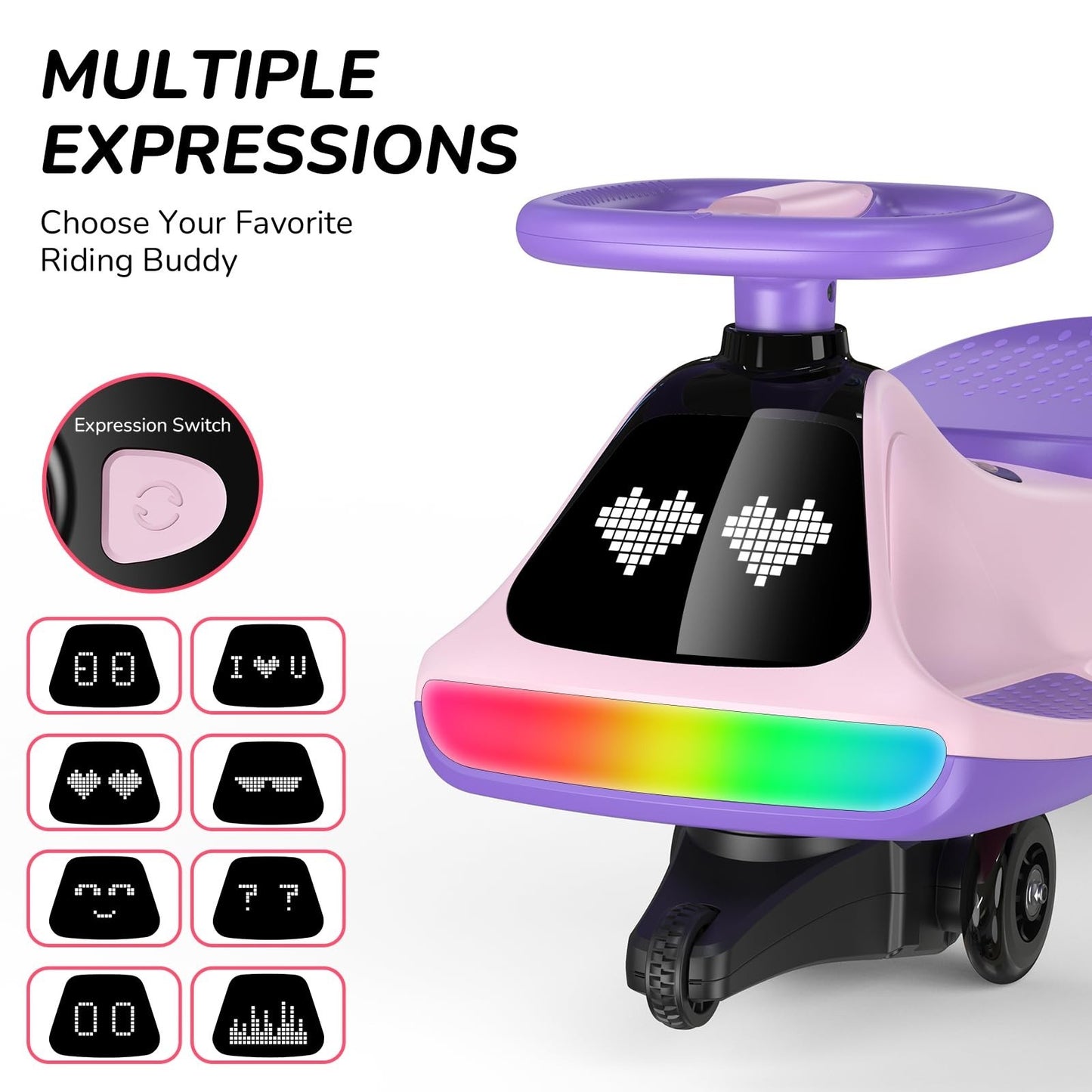 12V Electric Wiggle Car for Kids - Fun Ride-On Toy, Birthday Gift for Ages 3+4