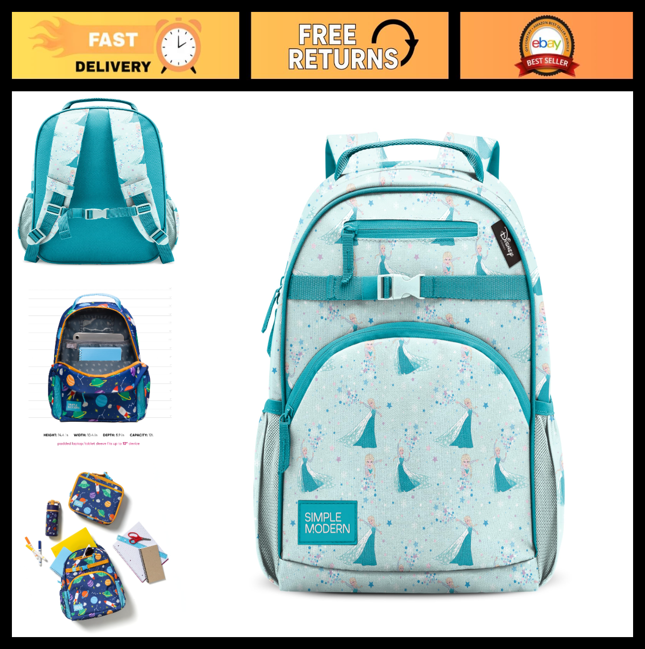 Disney Frozen Kids Backpack - 12L School Bag for Toddlers & Preschoolers, Fits L0