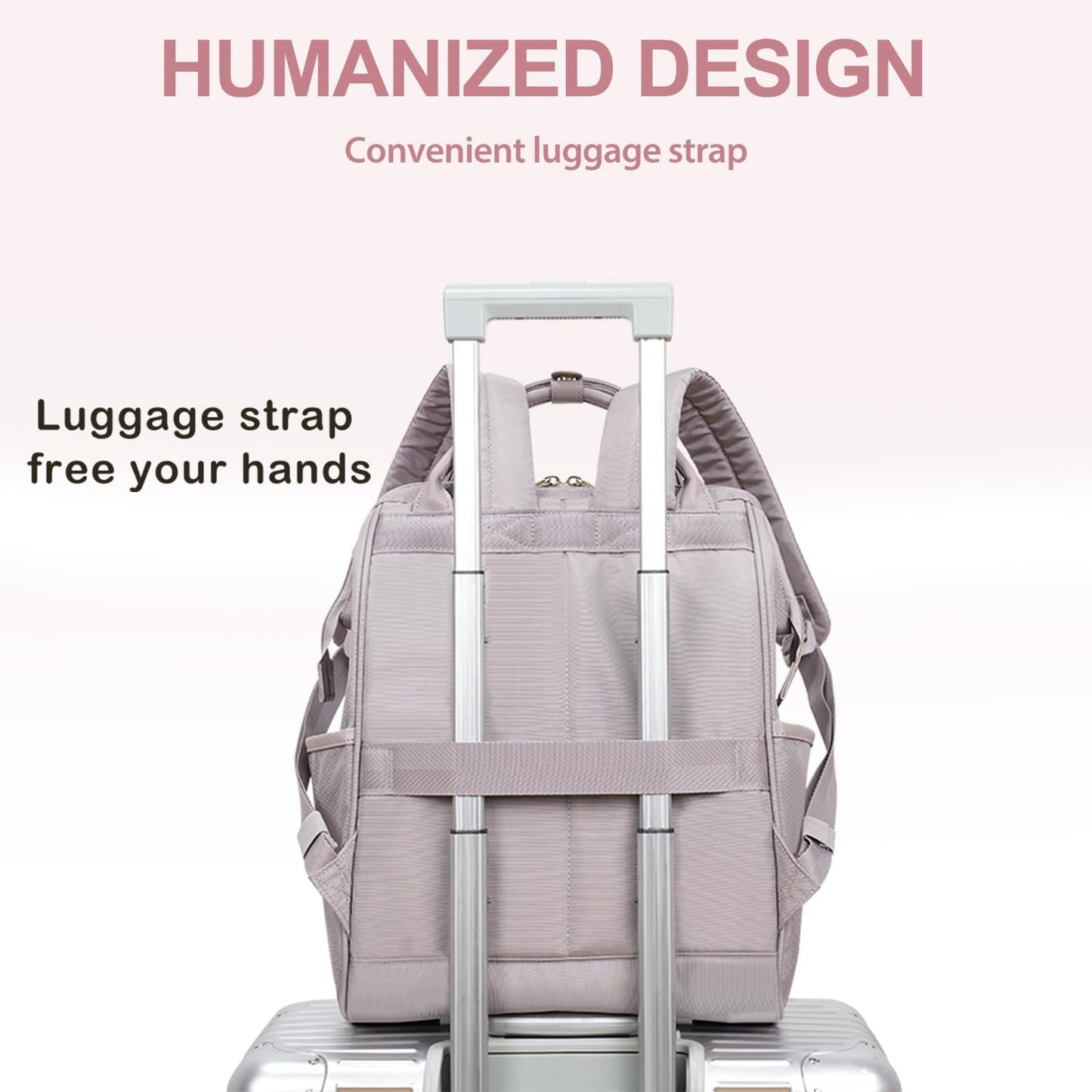Stylish 17" Water-Repellent Laptop Backpack for College, Travel & Work - Dusty P5