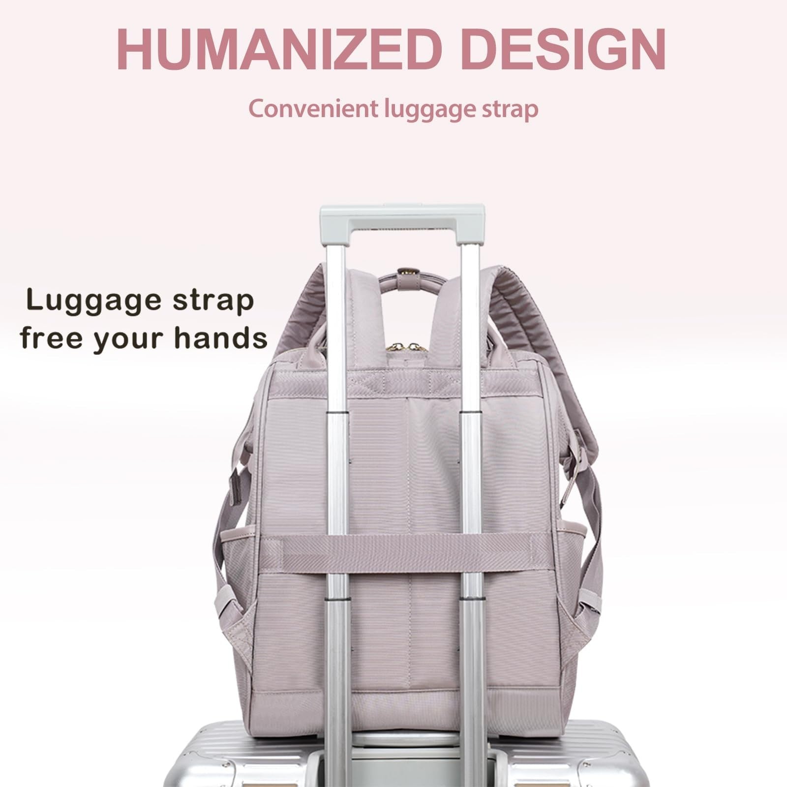 Stylish 17" Water-Repellent Laptop Backpack for College, Travel & Work - Dusty P5