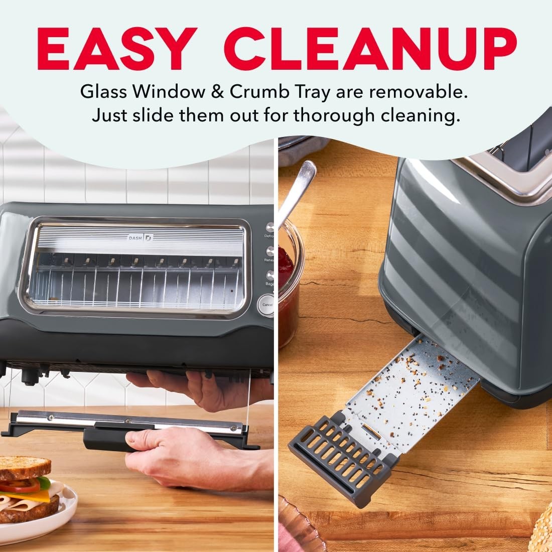 Extra Wide Slot Toaster with See-Through Window, Defrost & Reheat Functions, Aut5