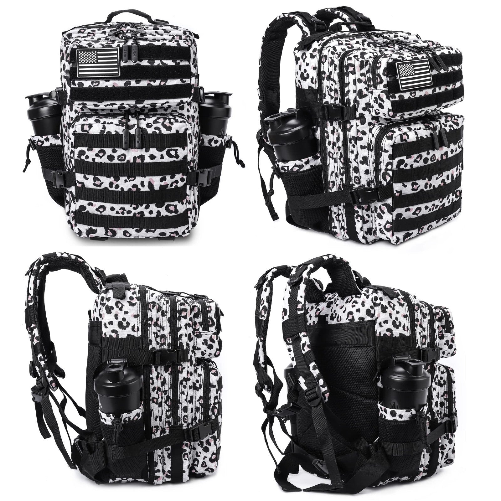 Tactical Military Backpack 25L/35L   Army Assault Pack, Small Rucksack, Bottle H3