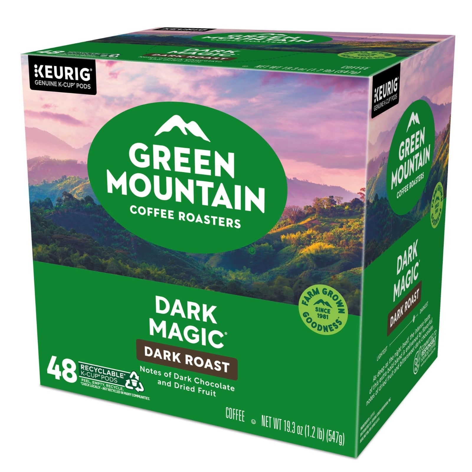 Dark Magic Dark Roast Coffee Pods, Single Serve K Cup Pods, 48 Count (2 Packs)18