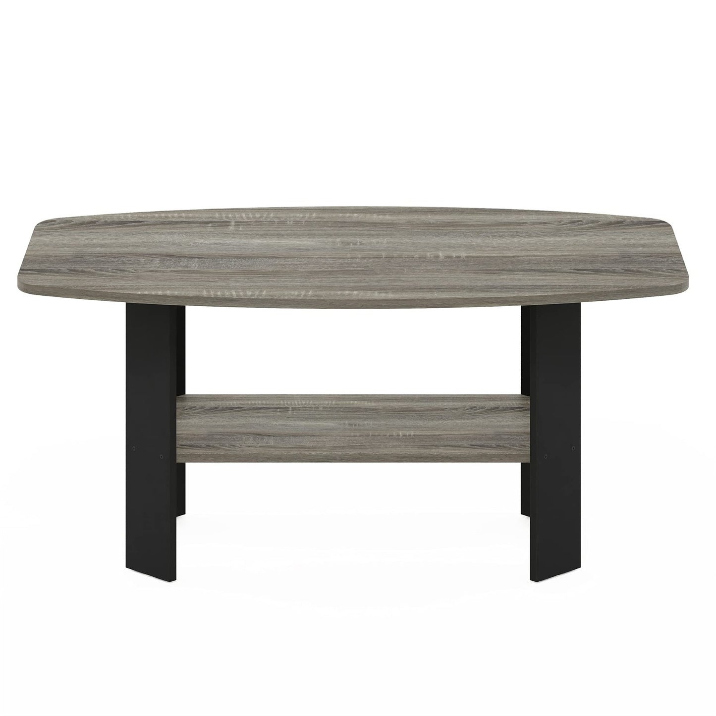 Modern Coffee Table - Simple Design, French Oak Grey & Black Finish, Living Room6