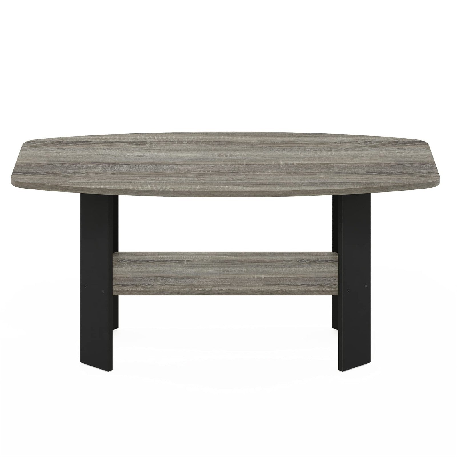 Modern Coffee Table - Simple Design, French Oak Grey & Black Finish, Living Room6