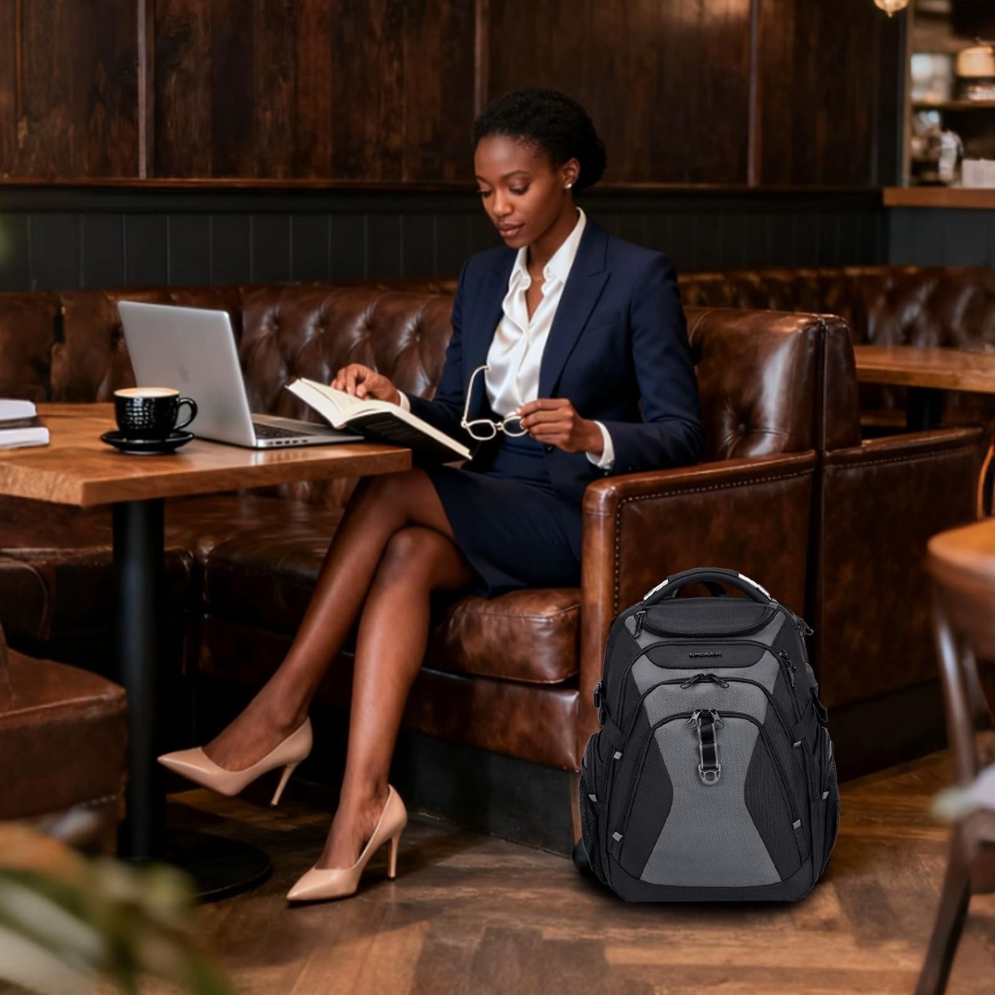 XXXL Laptop Backpack for 18.4 Inch Computers, Stylish Travel Bag for Men   Black2