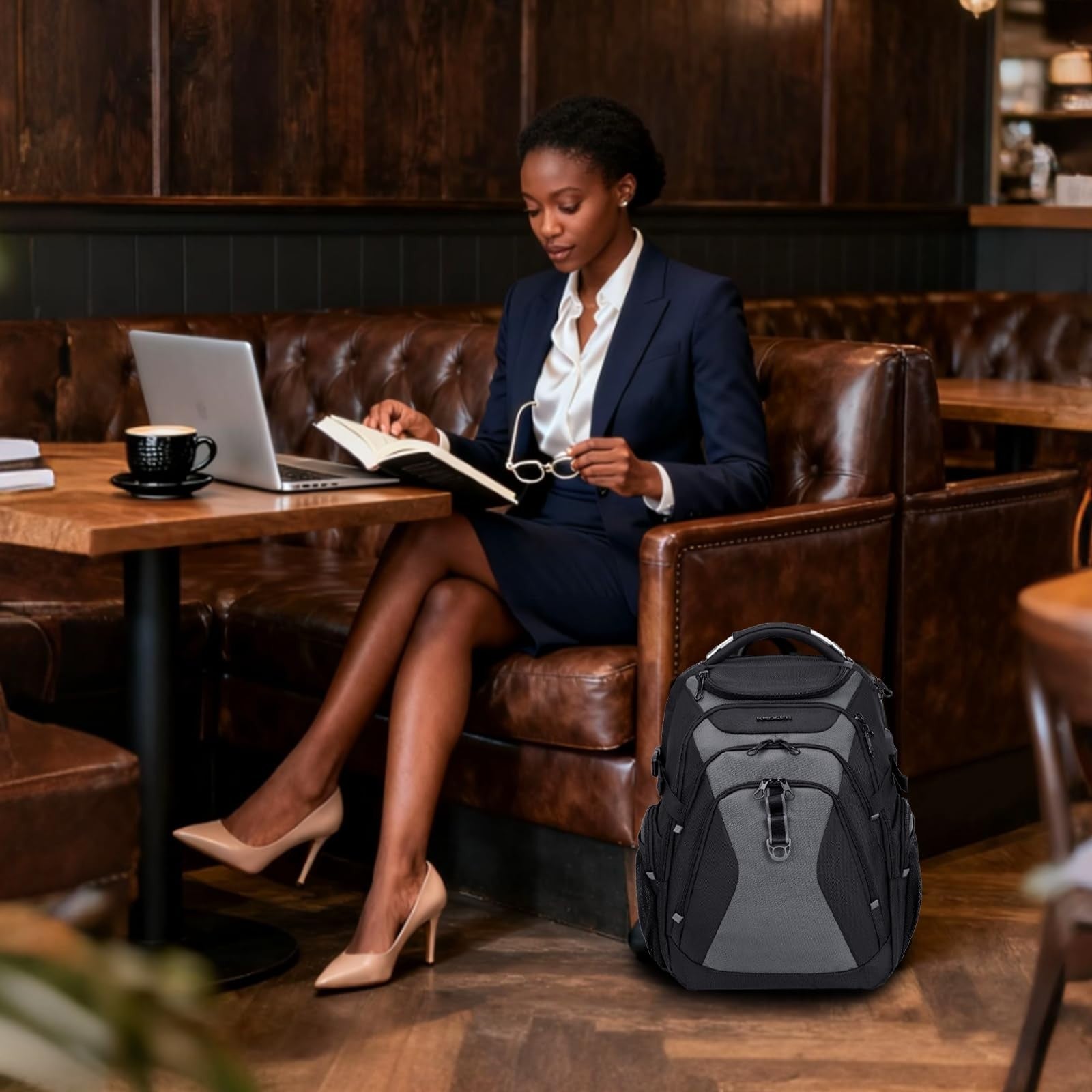XXXL Laptop Backpack for 18.4 Inch Computers, Stylish Travel Bag for Men   Black2