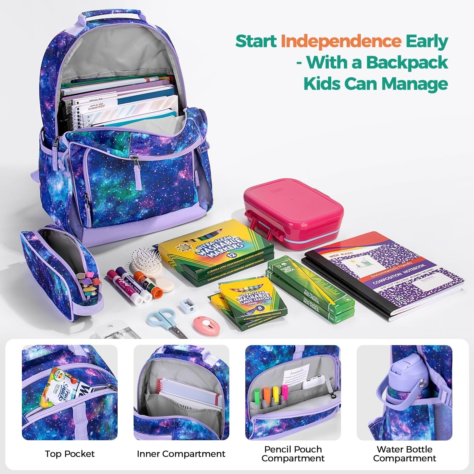 Girls Butterfly Backpack Set with Lunch Box & Water Bottle   17" Bookbag for Age3