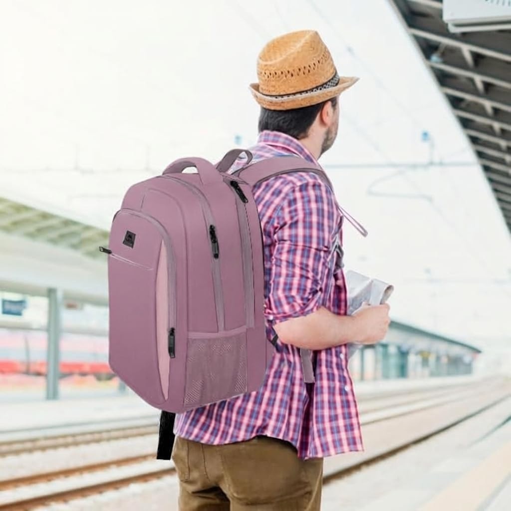 Dark Purple Underseat Backpack for 15.6" Laptop, Travel Personal Item Bag5