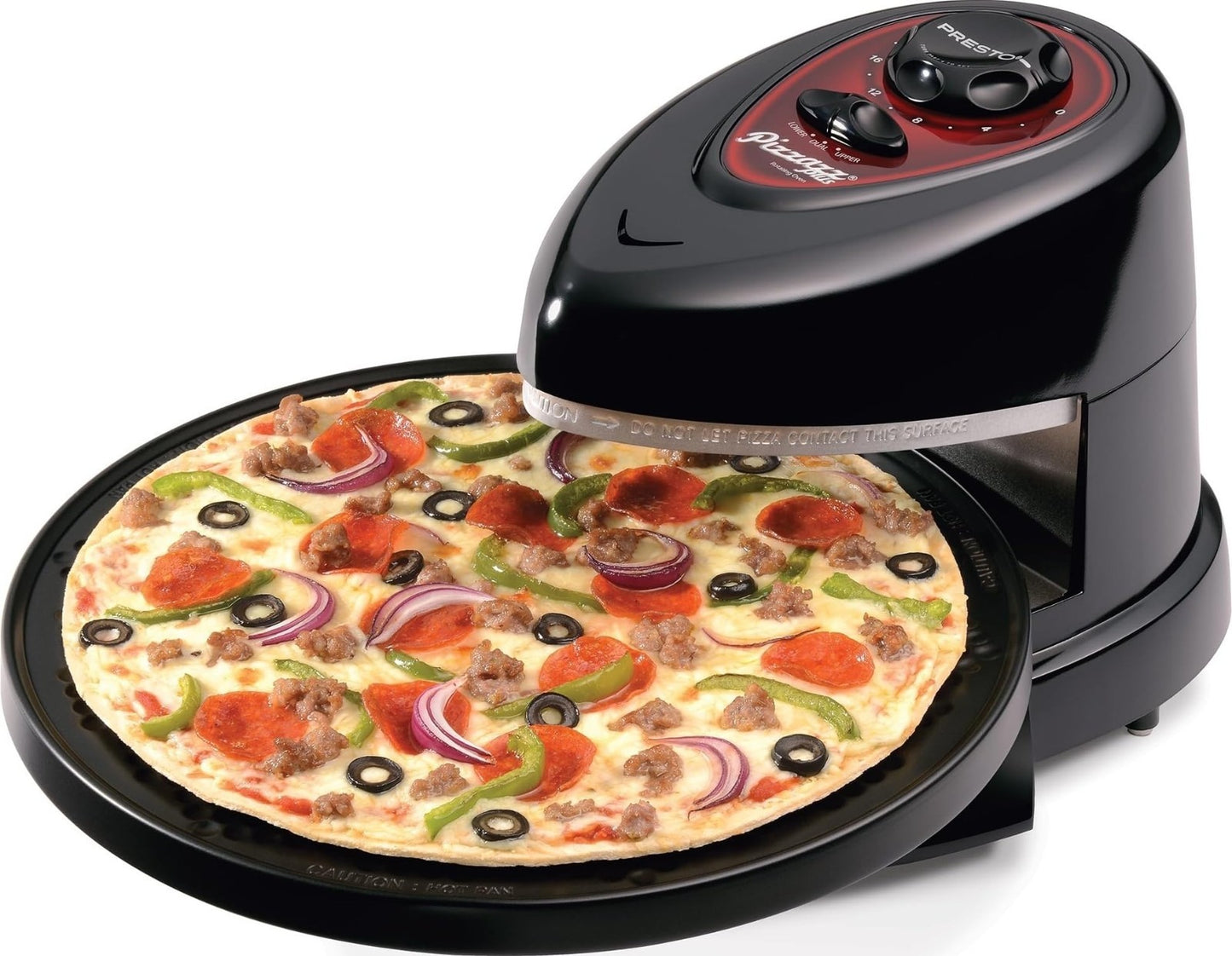 Rotating Pizza Oven, Electric Pizzazz Plus, Countertop Cooking Appliance, Fast &1