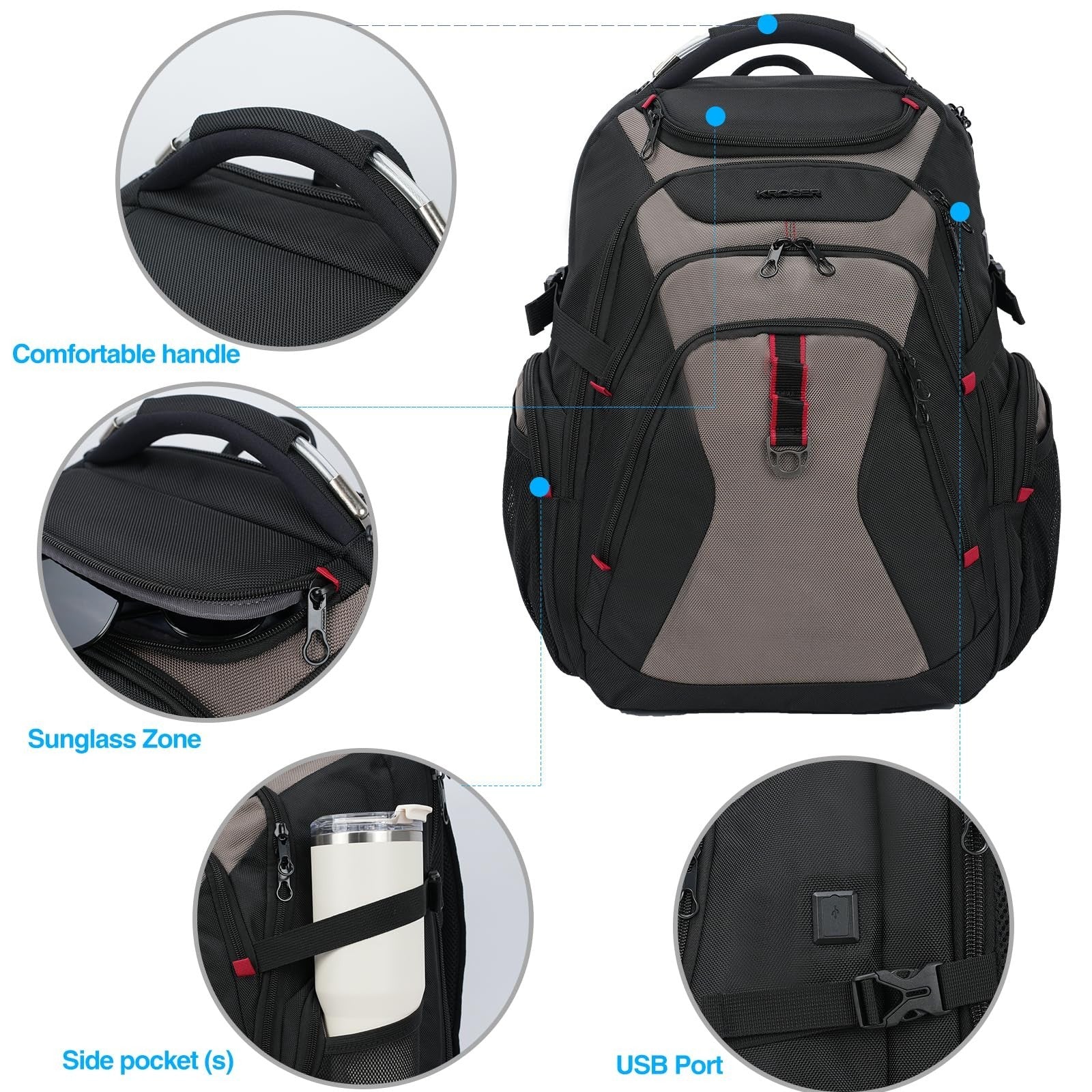 17.3" Laptop Backpack for Men & Women   Stylish Computer Bag for College & Trave4