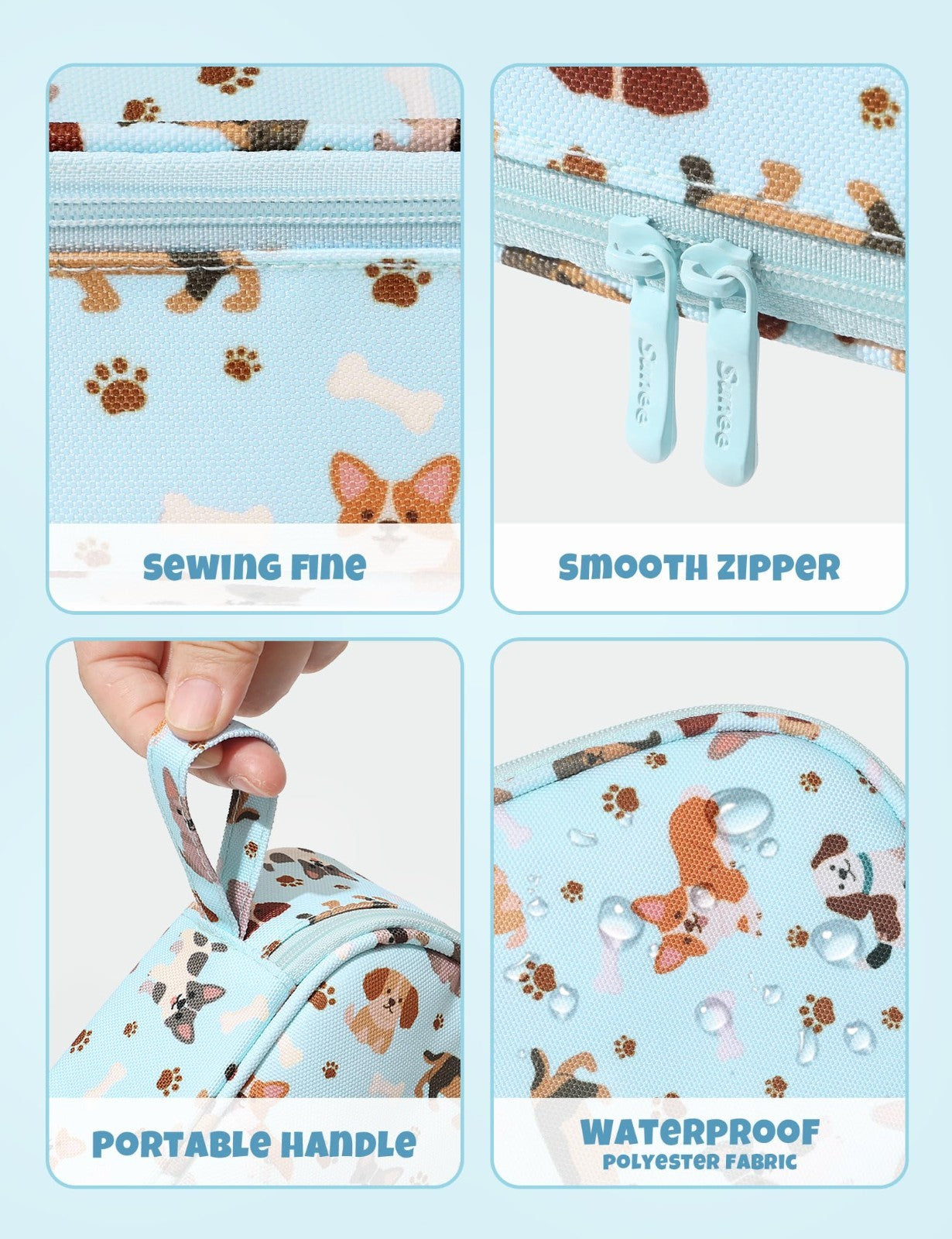 Cute Large Pencil Case Pouch   Aesthetic Zipper Bag for School Supplies, Kawaii6