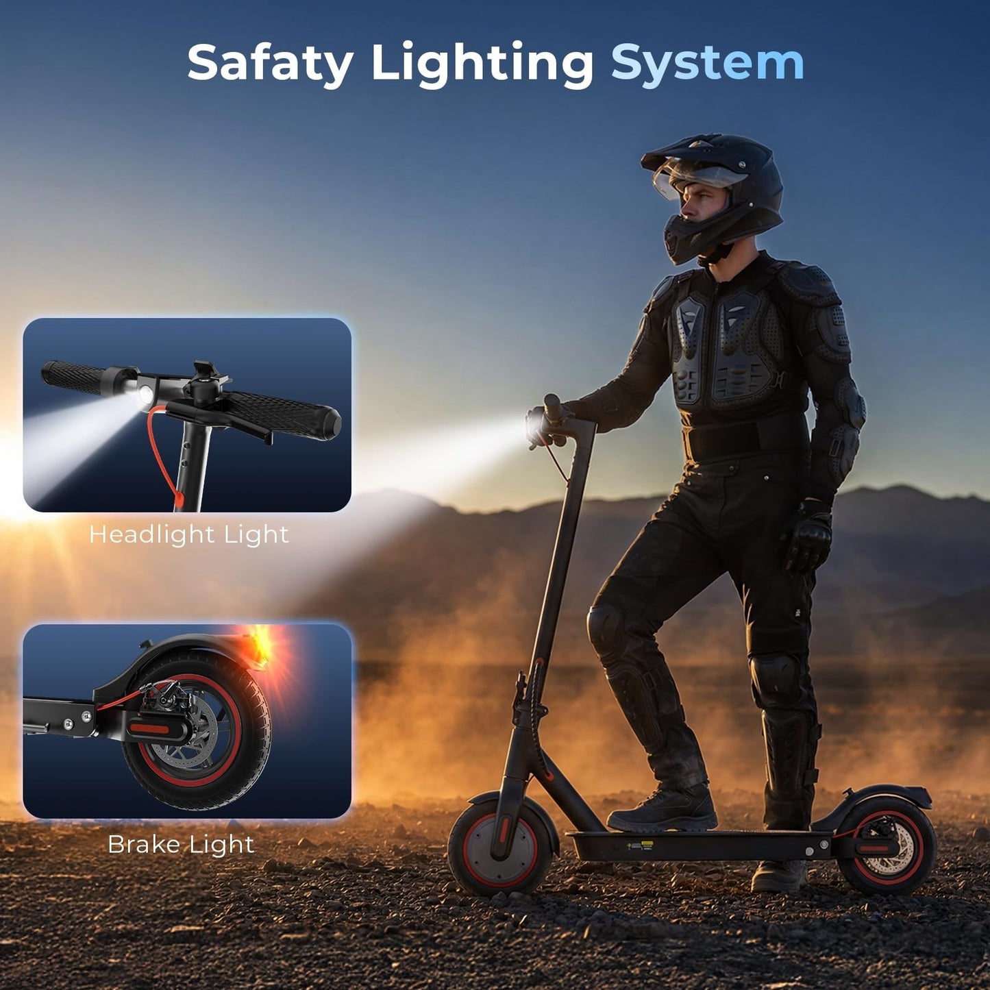 High-Power Electric Scooter for Adults & Teens - 1200W/1000W/500W Motor, 10''/8.7
