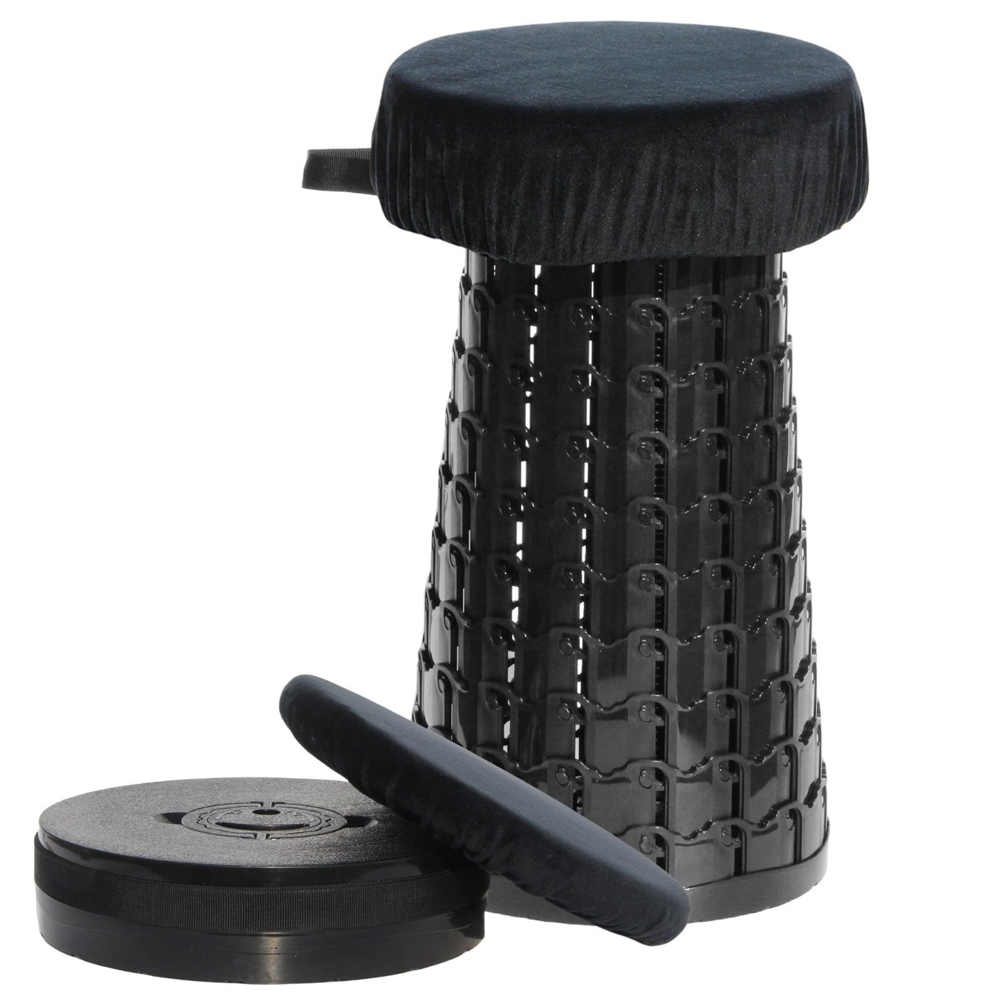 Portable Collapsible Stool with Thick Cushion - Heavy Duty 1000lbs Capacity for1