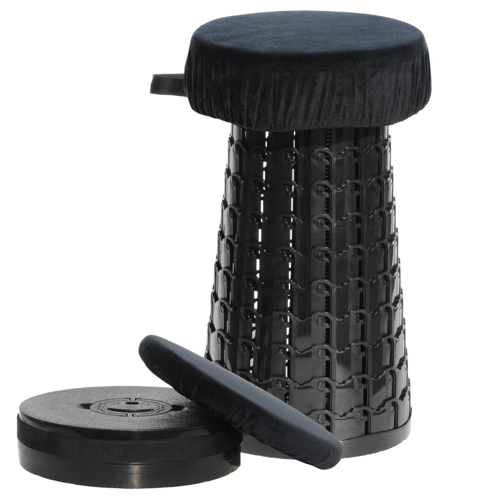 Portable Collapsible Stool with Thick Cushion - Heavy Duty 1000lbs Capacity for1