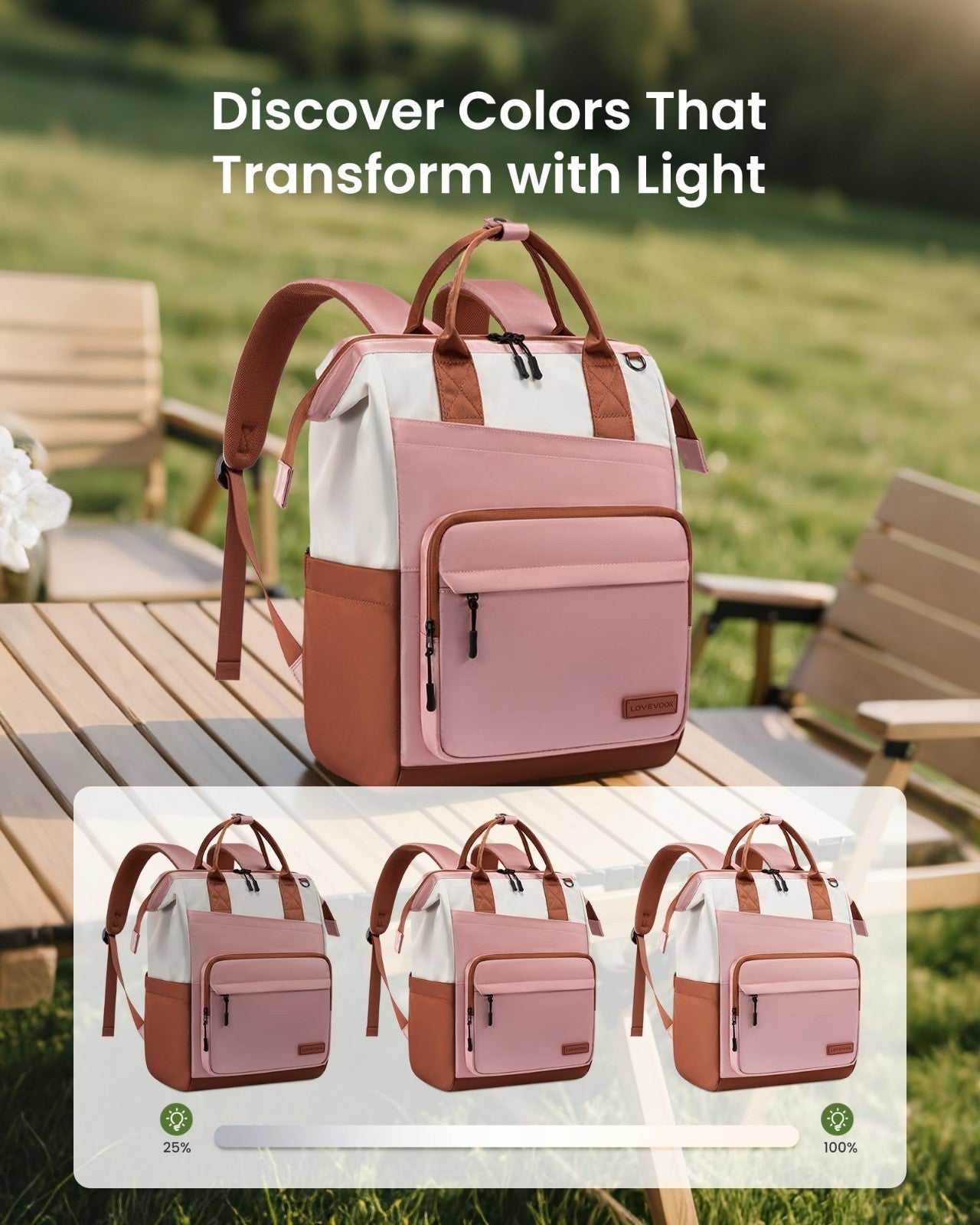Stylish 15.6" Laptop Backpack for Women   Water Resistant Travel Bag, Large Capa6