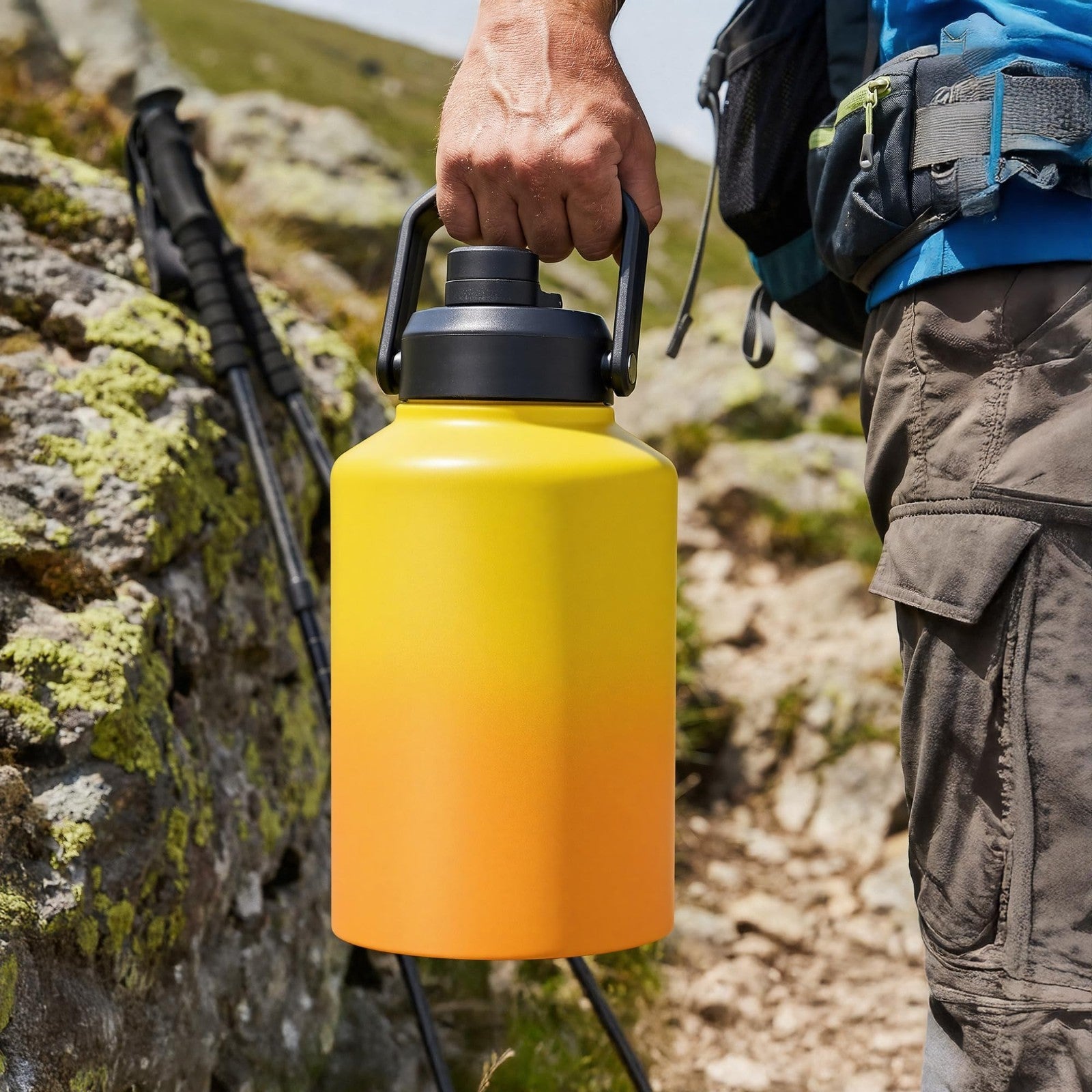 128oz Insulated Water Jug - Stainless Steel Gallon Bottle with Handle, Leakproof5