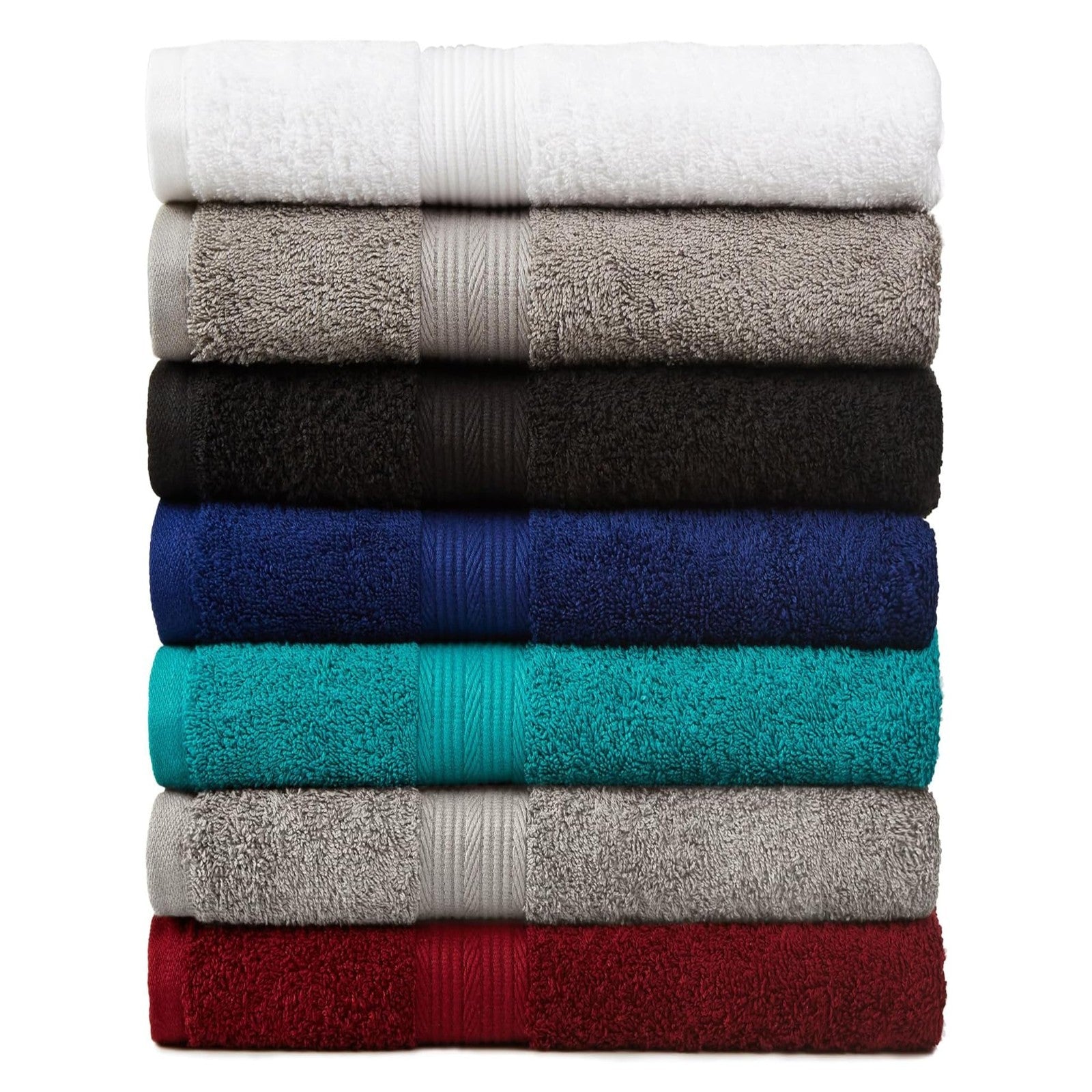 6 Piece Cotton Towel Set   Soft, Highly Absorbent, Fade Resistant Bath Towels, B3