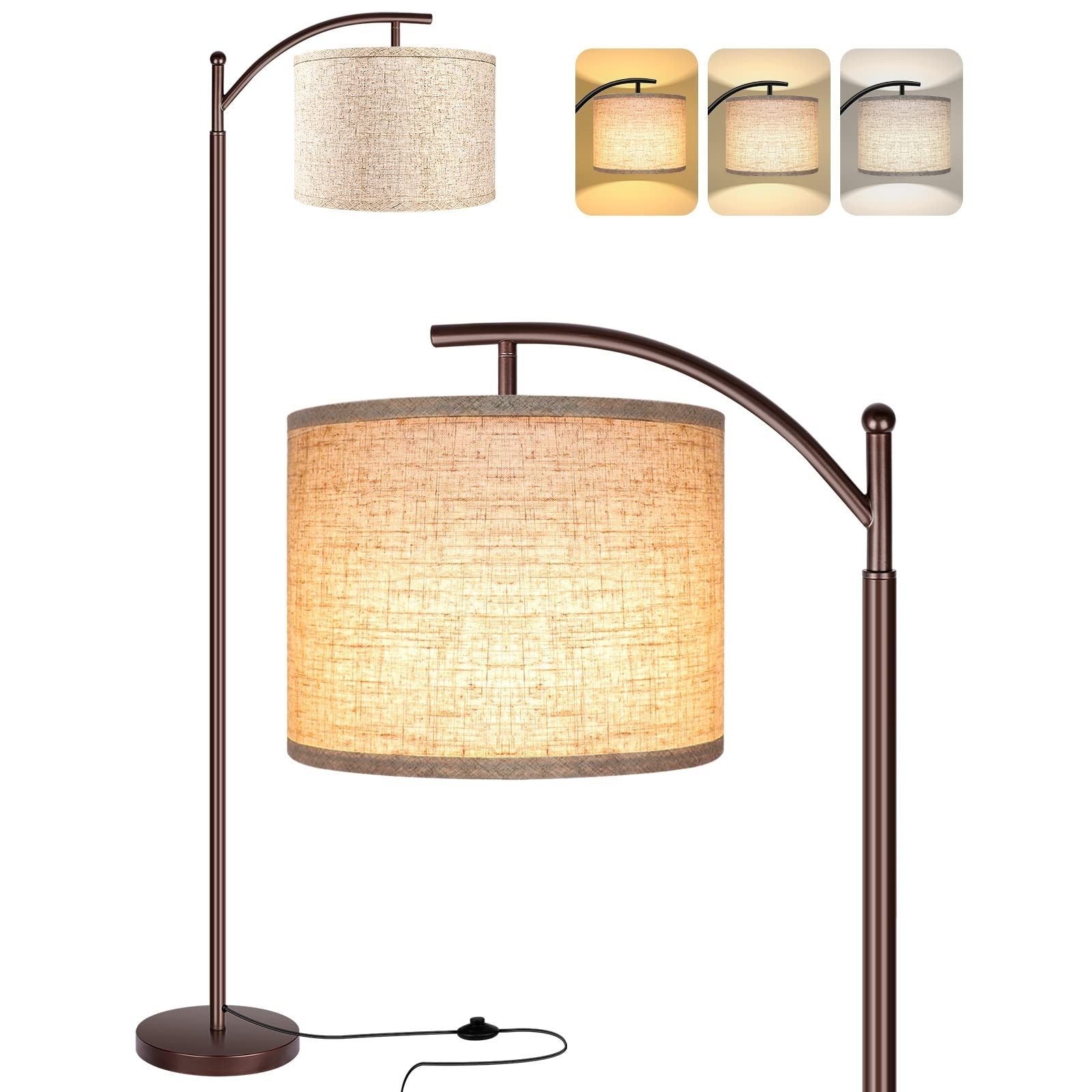 Industrial LED Floor Lamp   Tall Standing Light for Living Room, Bedroom, Office1