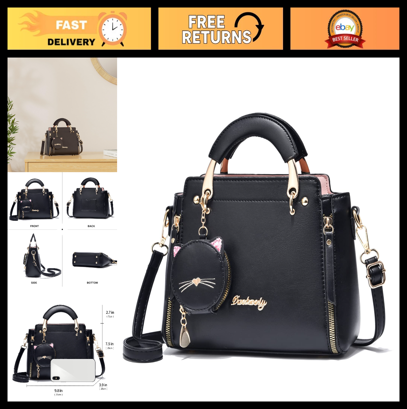 Stylish Women's Crossbody Handbags - Top Handle Satchel & Small Tote Bags0