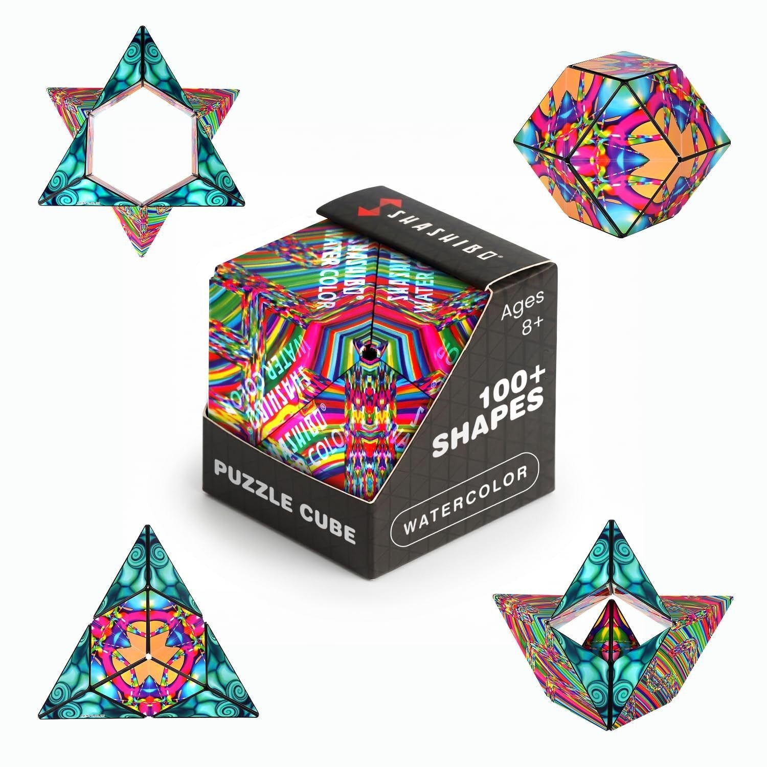 Magnetic Puzzle Cube   Sensory Fidget Toy for Stress Relief, Shape Shifting Fun,1