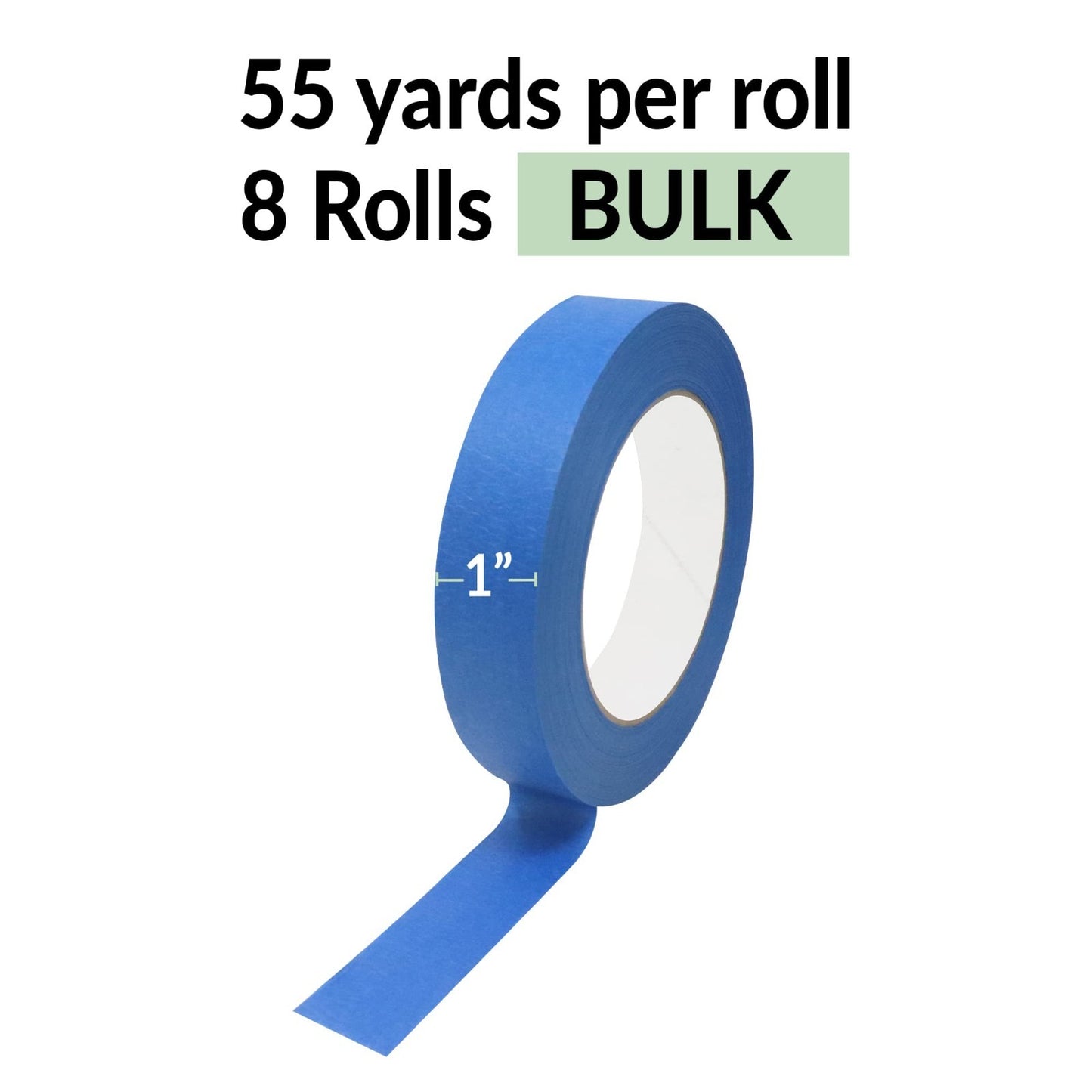 Blue Painters Tape 1 Inch Wide (8 Pack) - Professional Grade Masking Tape, 440 Y2