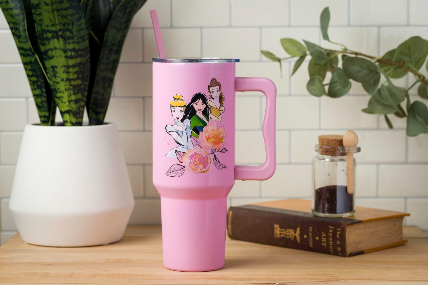 Disney Princess Stainless Steel Tumbler   40oz Double Wall, Fits Cup Holder, Str2