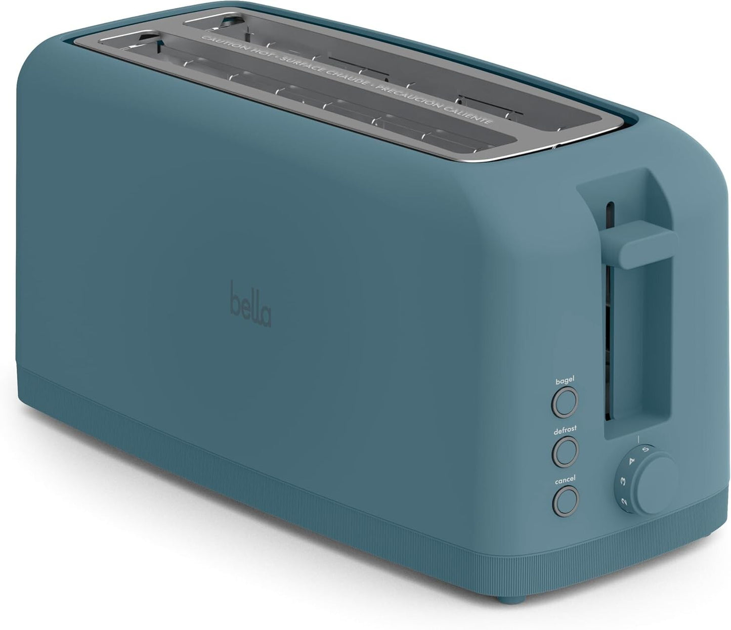 4 Slice Slim 10in Long Slot Toaster 6 Shade 900W Surf1