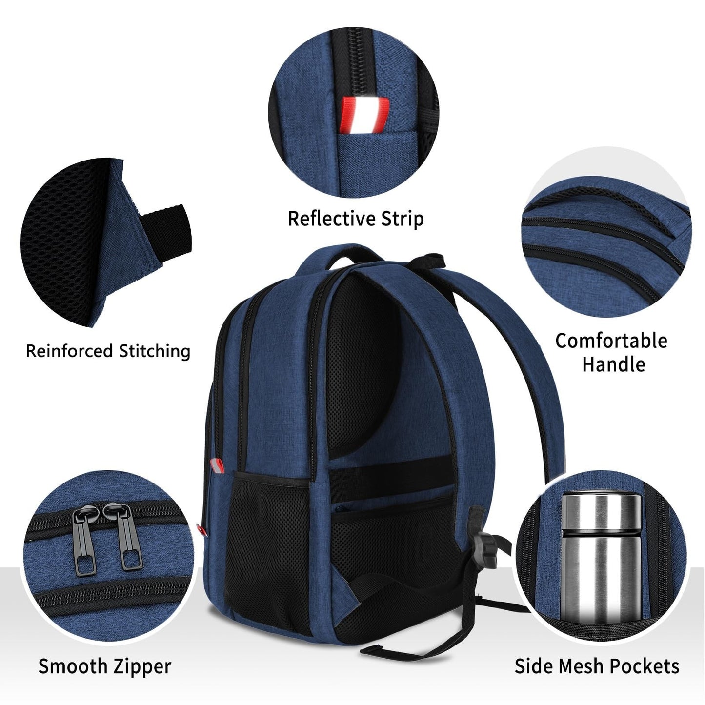 Travel Laptop Backpack 15.6" Water Resistant Daypack, Anti Theft Book Bag for Sc6