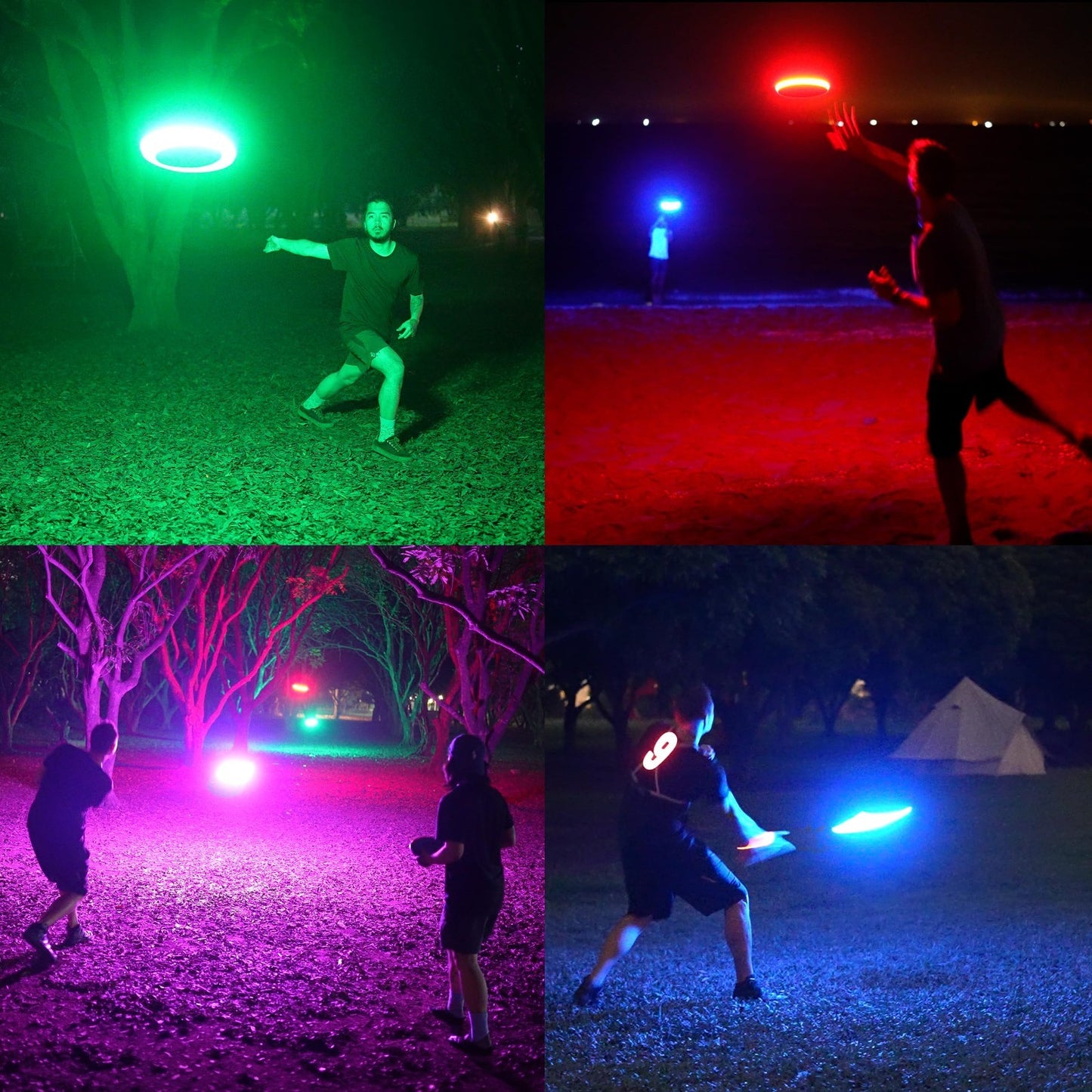 RGB Flying Disc   16 Million Colors, Bright LED Modes, Rechargeable, Waterproof,5