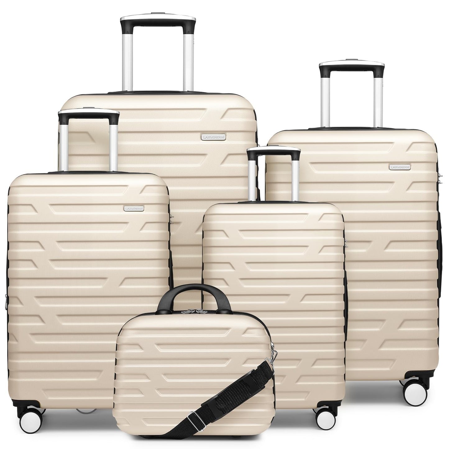 5-Piece Expandable Hardside Luggage Set, Spinner Wheels, TSA Lock, Travel Cases,1