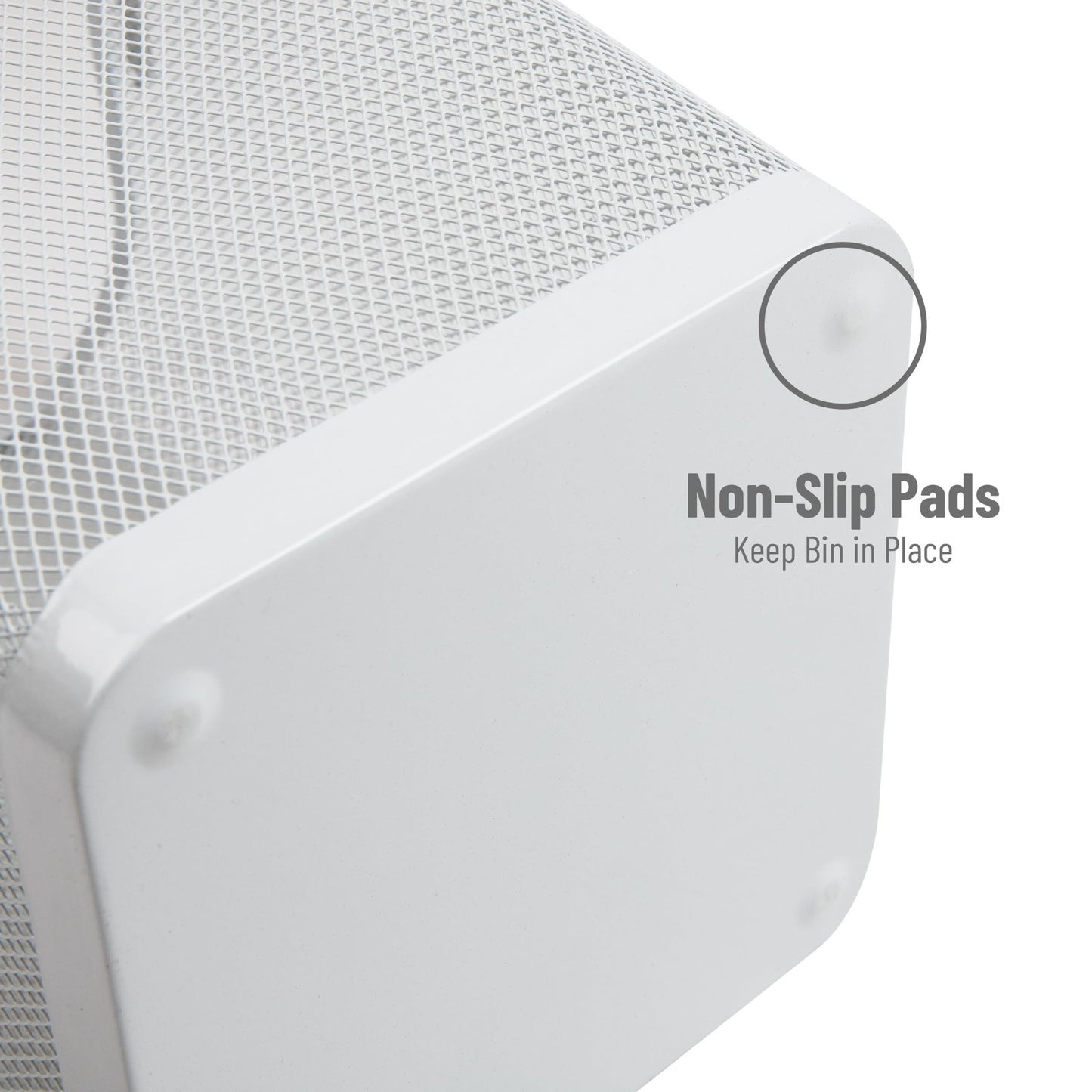 Set of 2 White Mesh Trash Cans, 5 Gallon Capacity, Stylish & Durable Design4