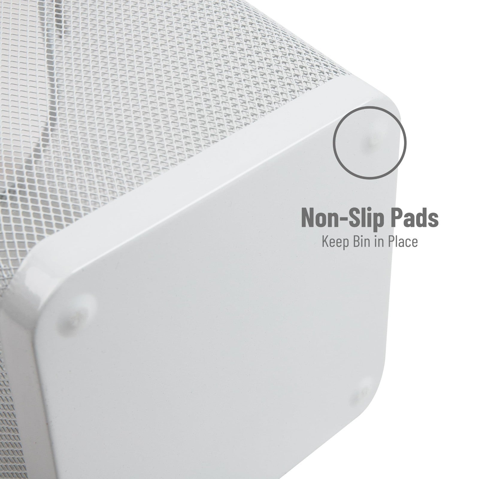 Set of 2 White Mesh Trash Cans, 5 Gallon Capacity, Stylish & Durable Design4
