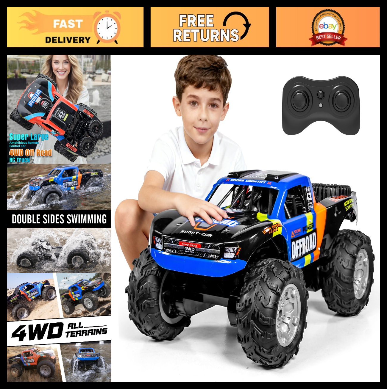 Here’s an optimized eBay title for the product:"Amphibious Remote Control Car0