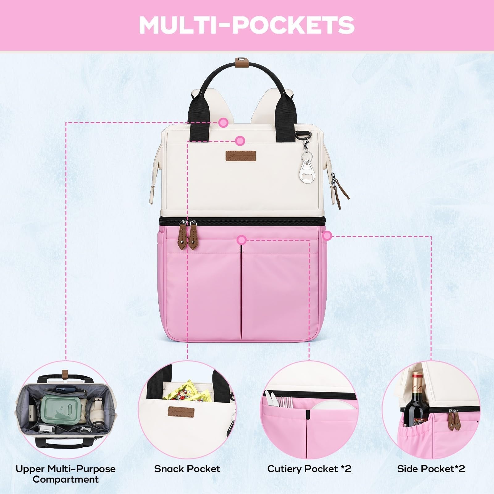 Insulated Backpack Cooler for 36 Cans - Lightweight, Leakproof, Ergonomic Design5