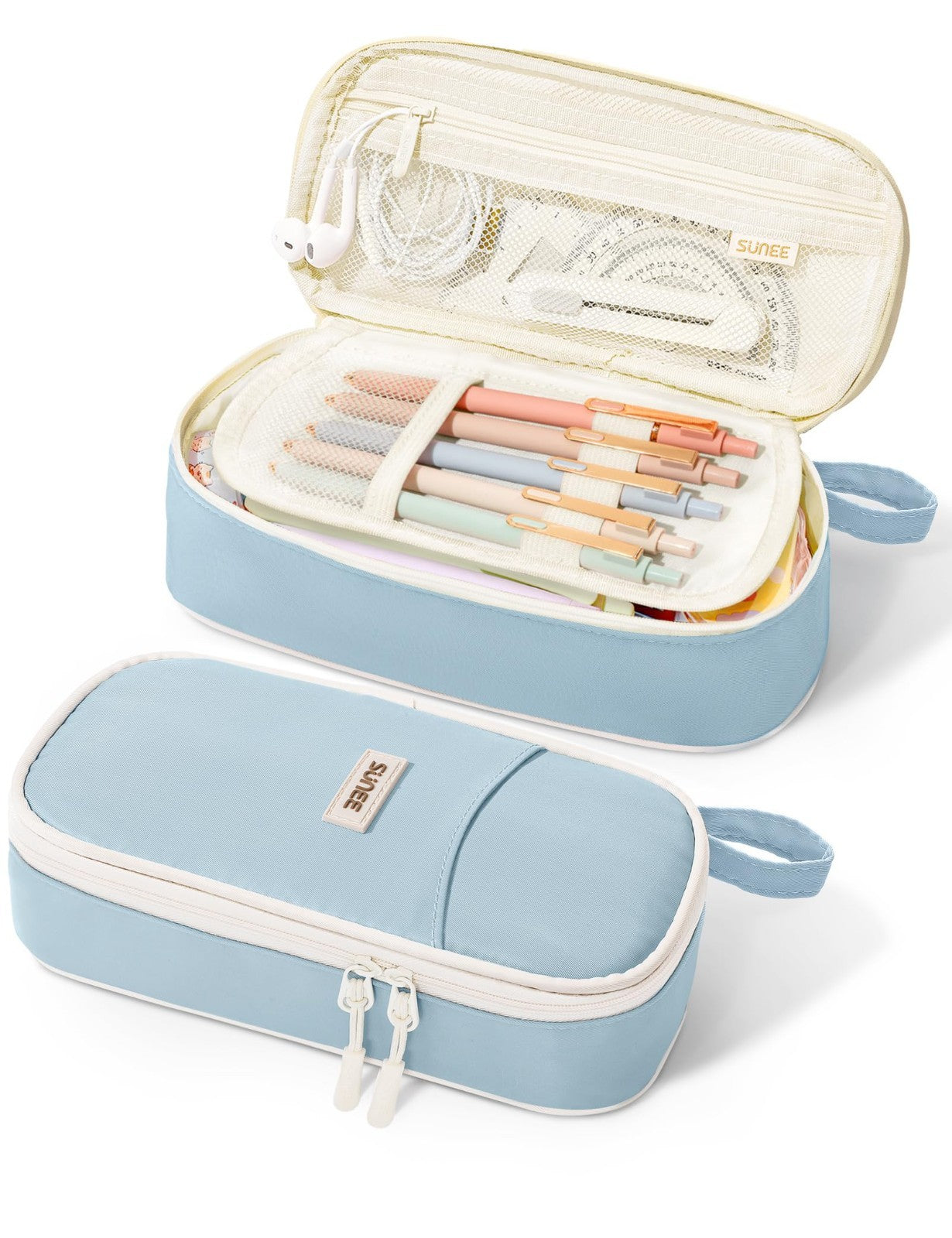 Aesthetic Pencil Case   Cute Large Zipper Pouch, Kawaii Stationery Organizer for1