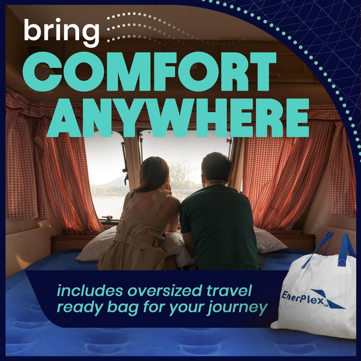 Self Inflating Air Mattress with Built in Pump & Neck Support   Portable Inflata4