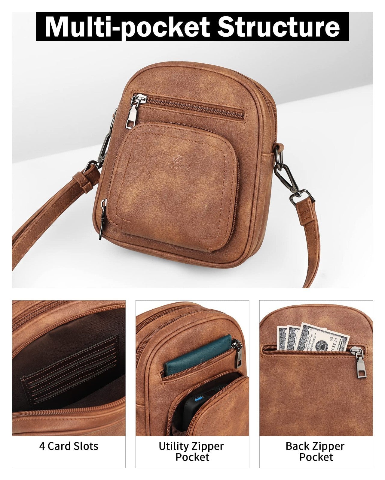 Stylish Small Crossbody Purses for Women, RFID Anti-Theft, 4 Card Slots6