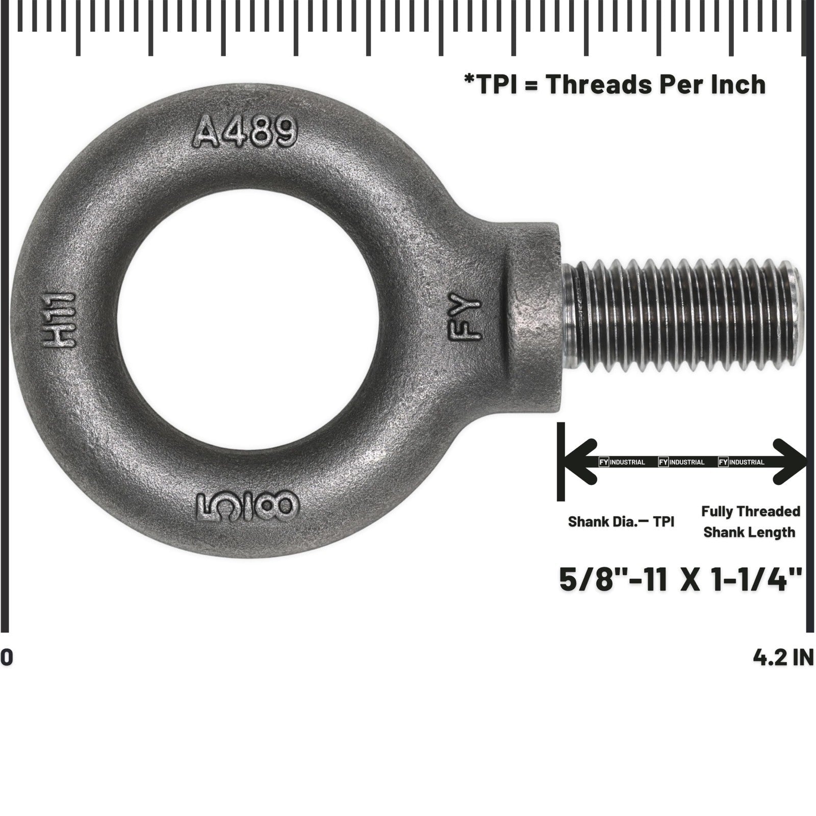 7 Pcs Lifting Shoulder Eye Bolts 5/8"-11 X 1-1/4" Heavy Duty Hardware Set3