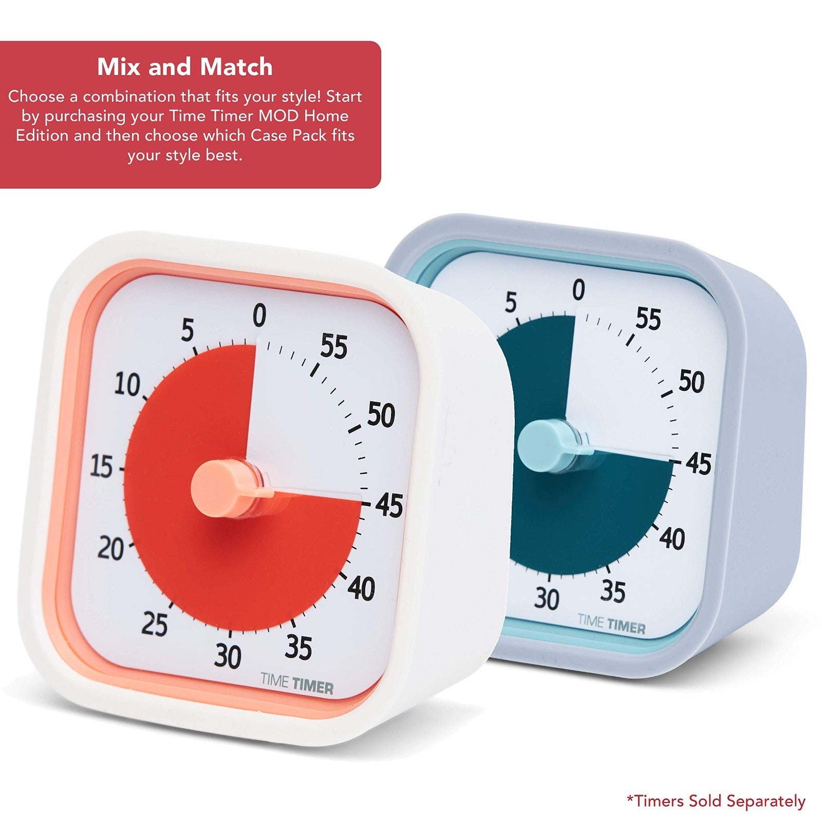 Silent Operation Desk Clock   2 Pack Classroom & Homeschool Study Timer2
