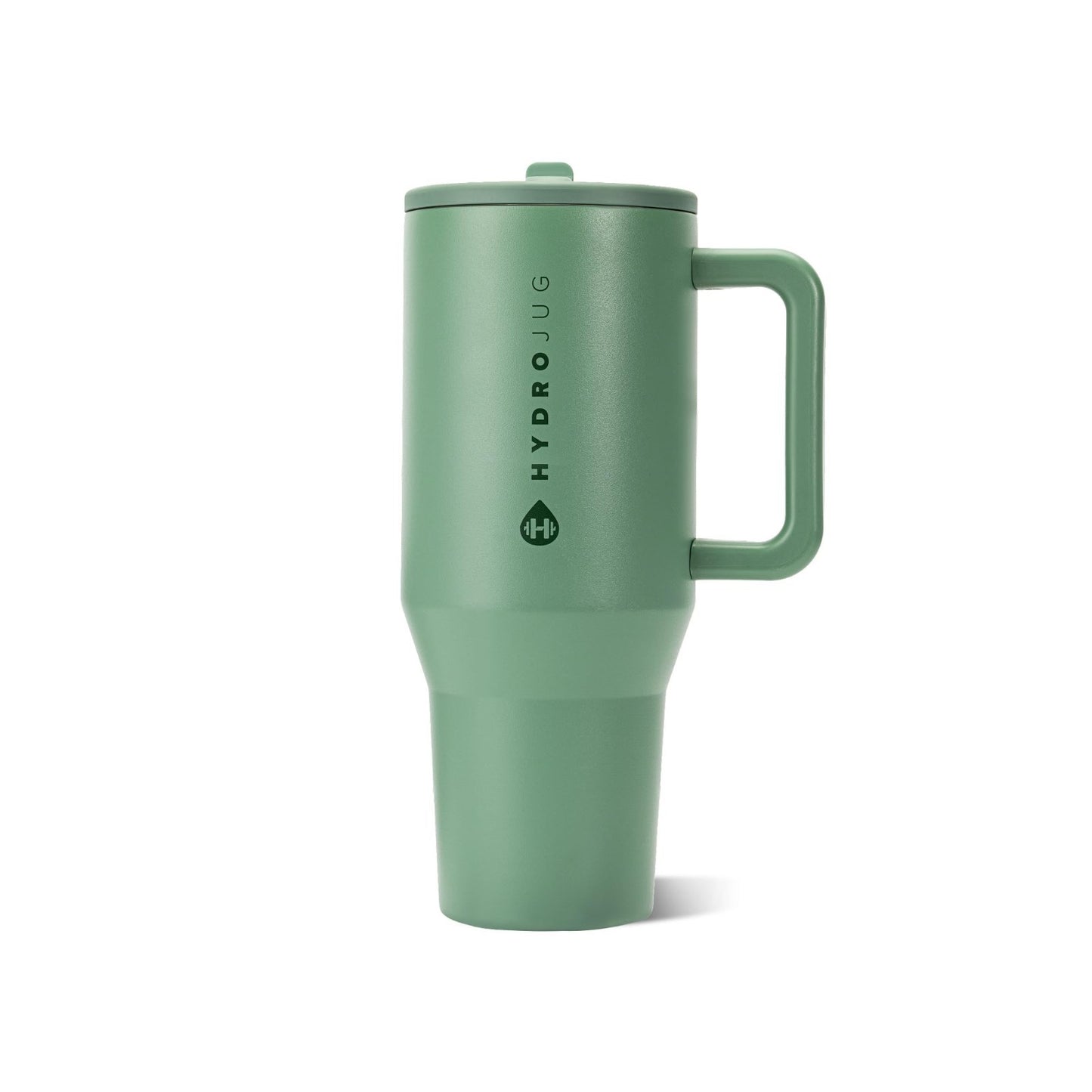 40oz Insulated Tumbler with Handle & Straw   Travel Mug, Sage Color, Durable Des1
