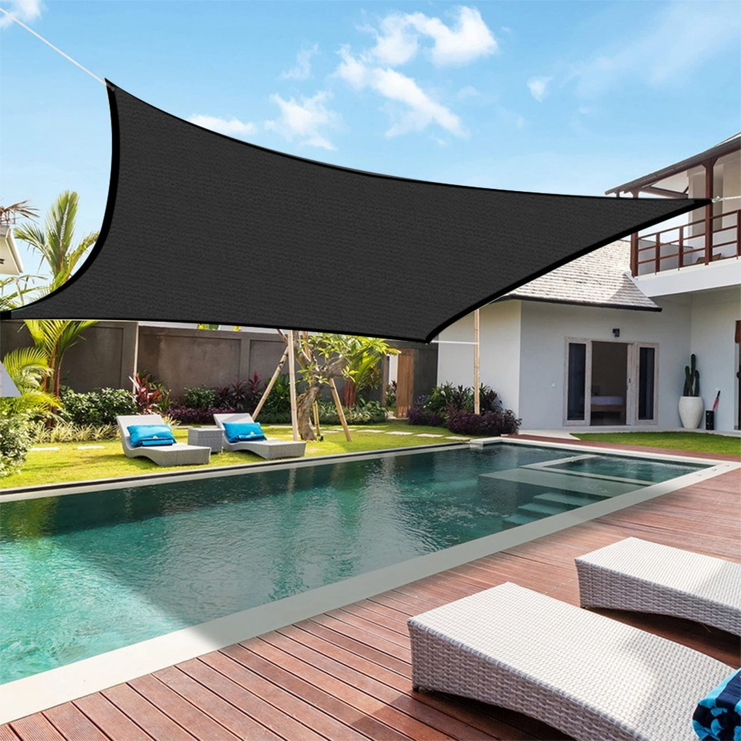 50% Black Shade Cloth 10x12 FT Durable Mesh Tarp with Grommets for Garden, Green2