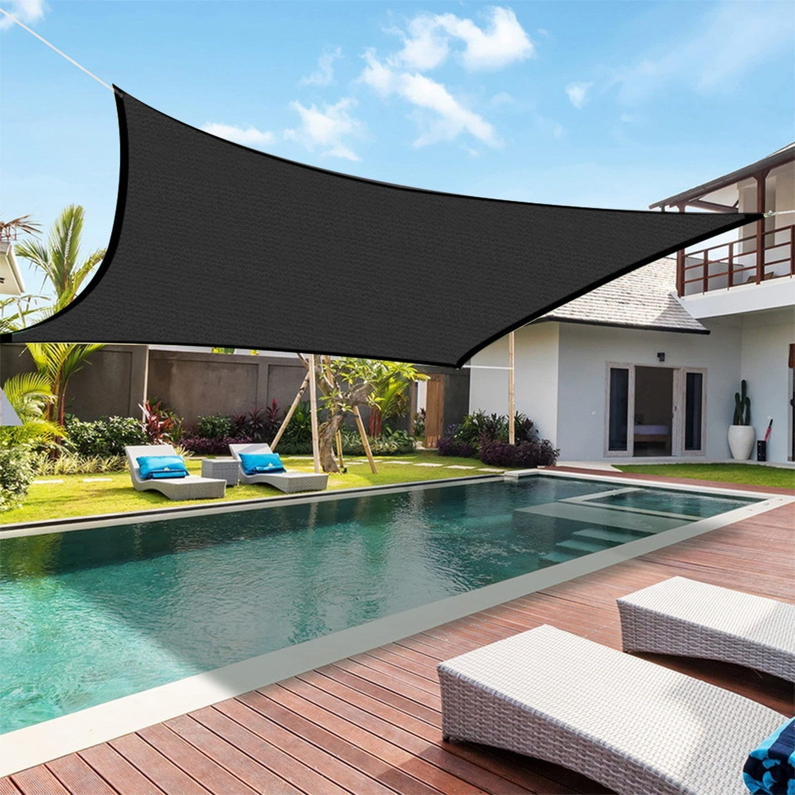 50% Black Shade Cloth 10x12 FT Durable Mesh Tarp with Grommets for Garden, Green2