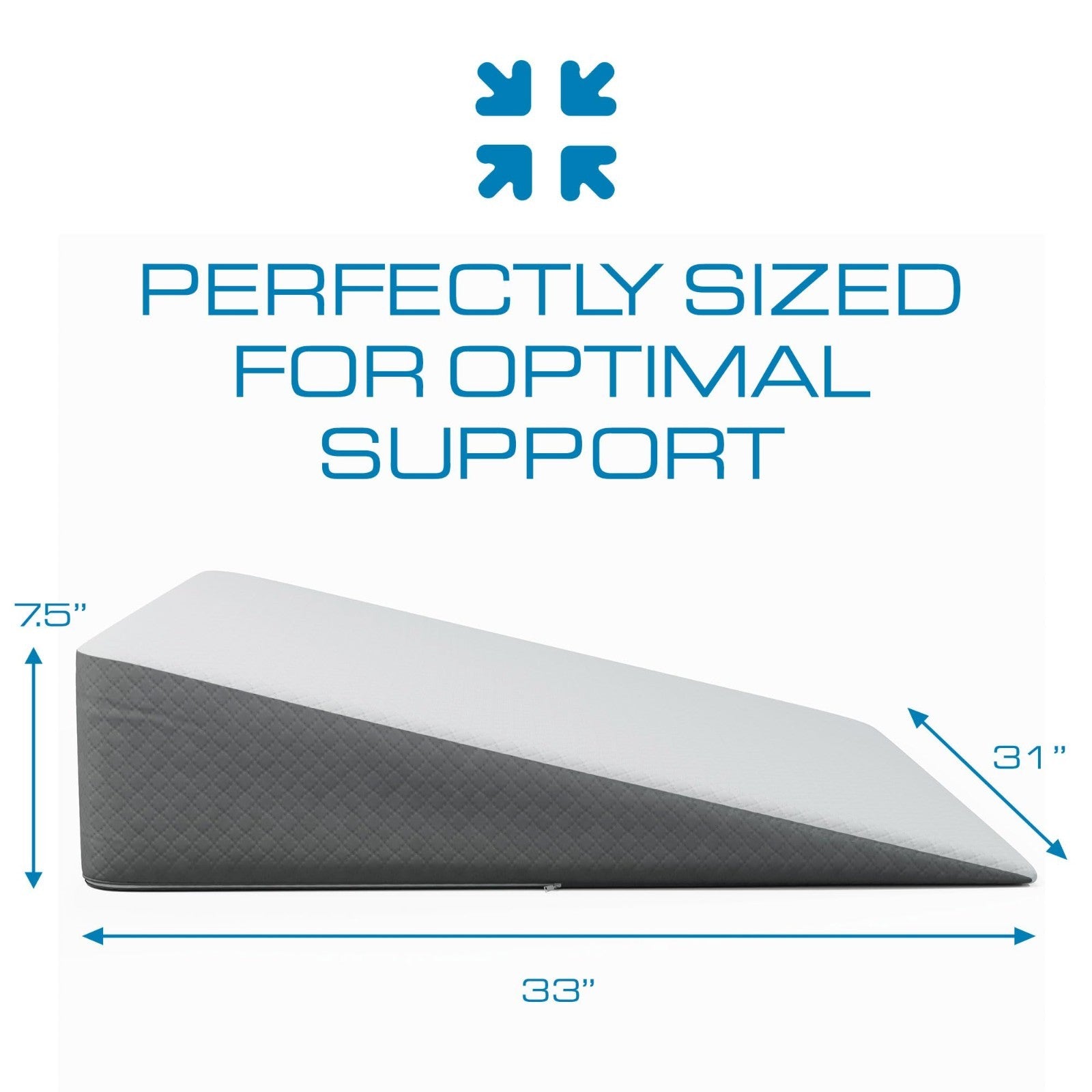Extra Wide Bed Wedge Pillow for Sleep Apnea | Comfort Headboard Wedge 7.5" Heigh2