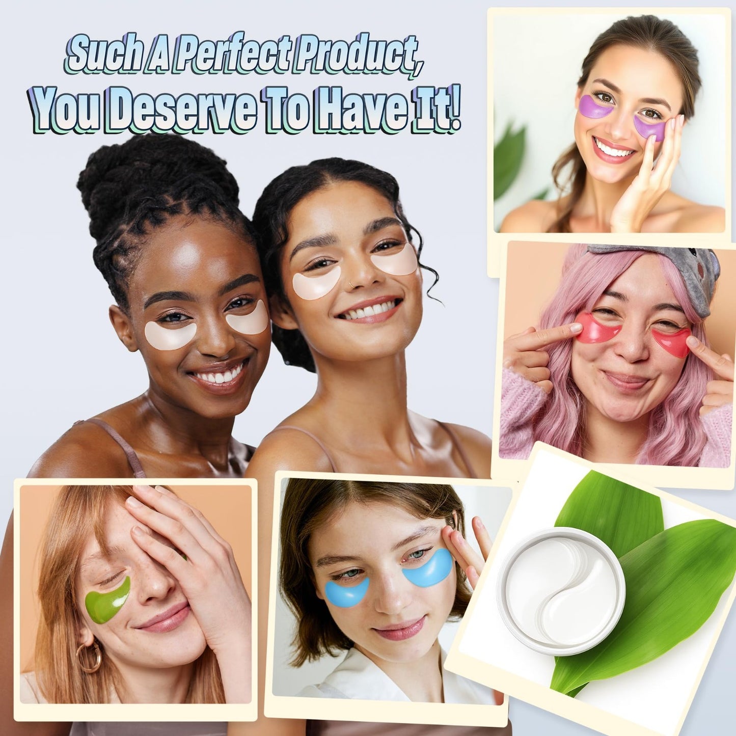 60 Pack Under Eye Patches   Hydrating Eye Masks for Dark Circles & Puffiness6